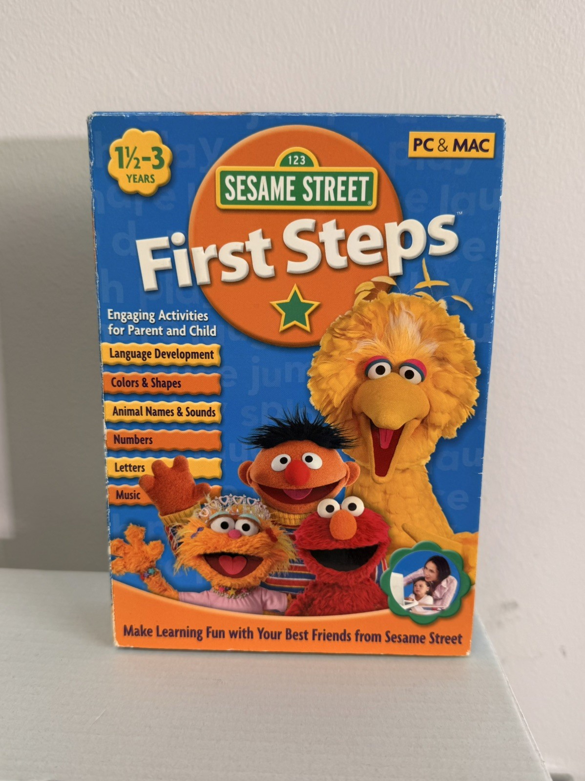 Sesame Street First Steps for Windows PC & MAC Computer Game Preschool *Read*