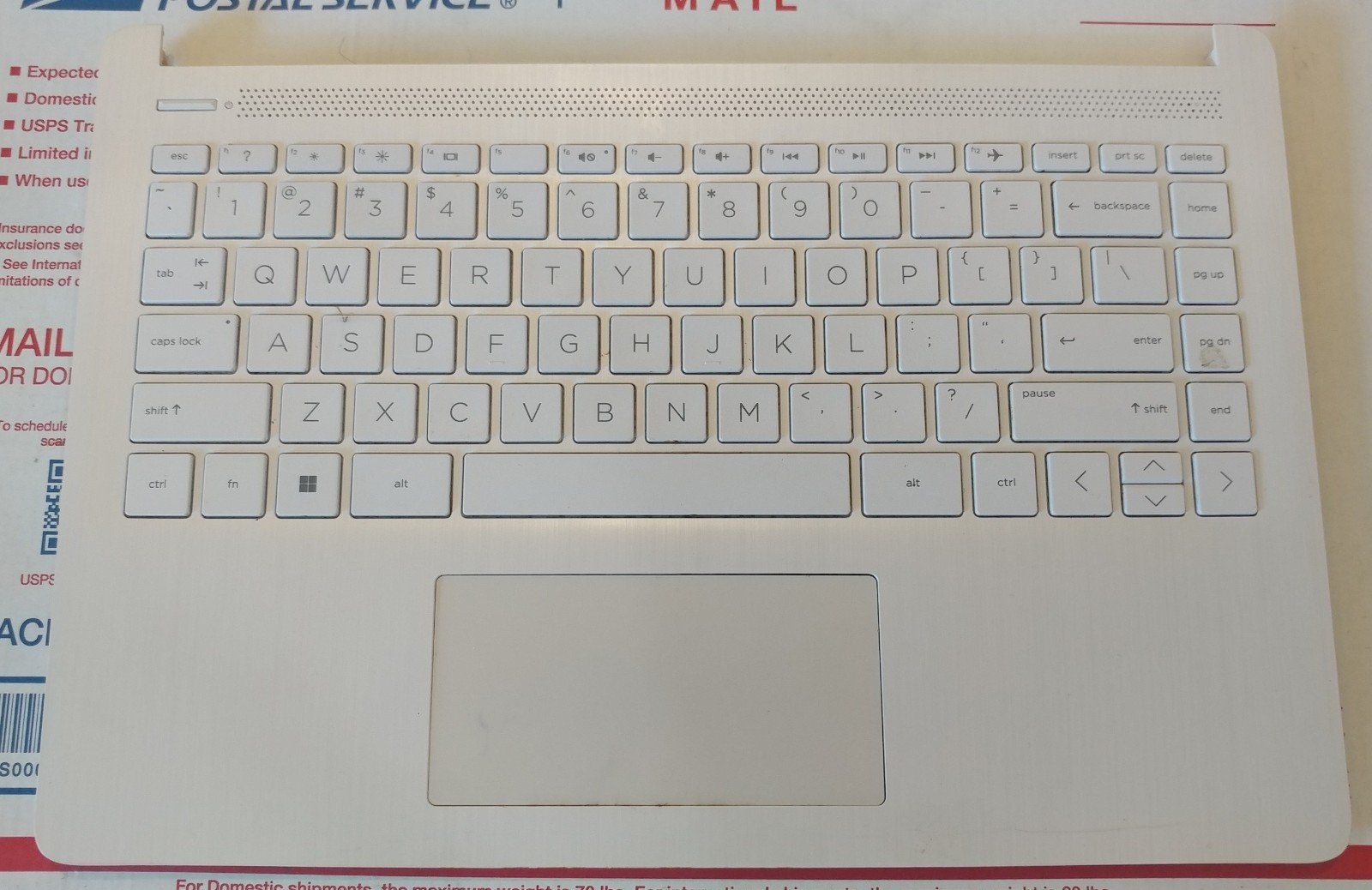 Genuine HP Laptop Palmrest + Keyboard 14-DQ0052DX (White)