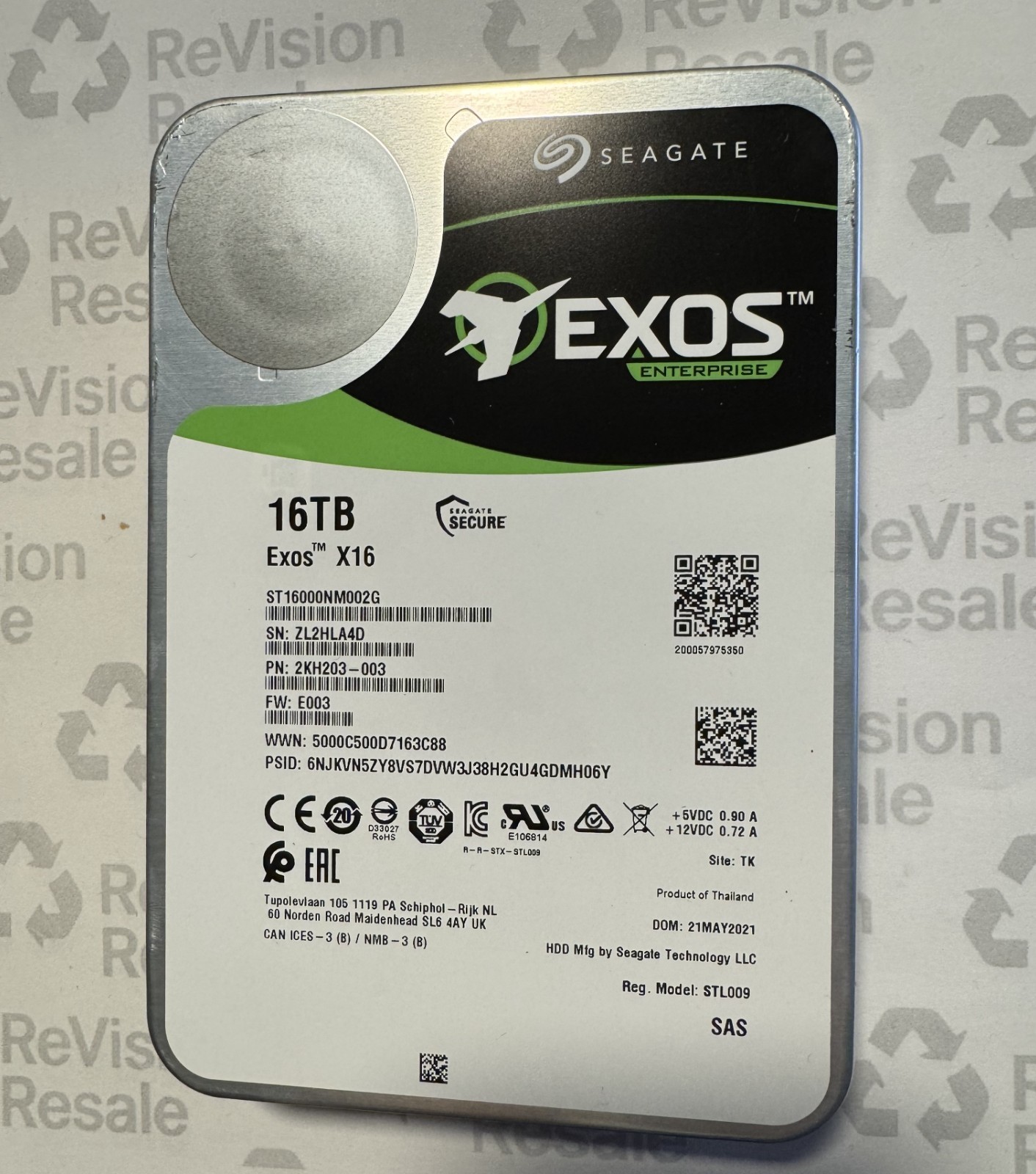 Seagate Exos X16 16TB 7.2K SAS 12Gb/s 512e/4Kn 256MB 3.5” HDD ST16000NM002G