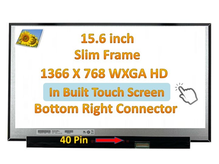 New NT156WHM-T02 V8 V8.0 Touch LCD Screen LED 15.6" HD Display Narrow Edge