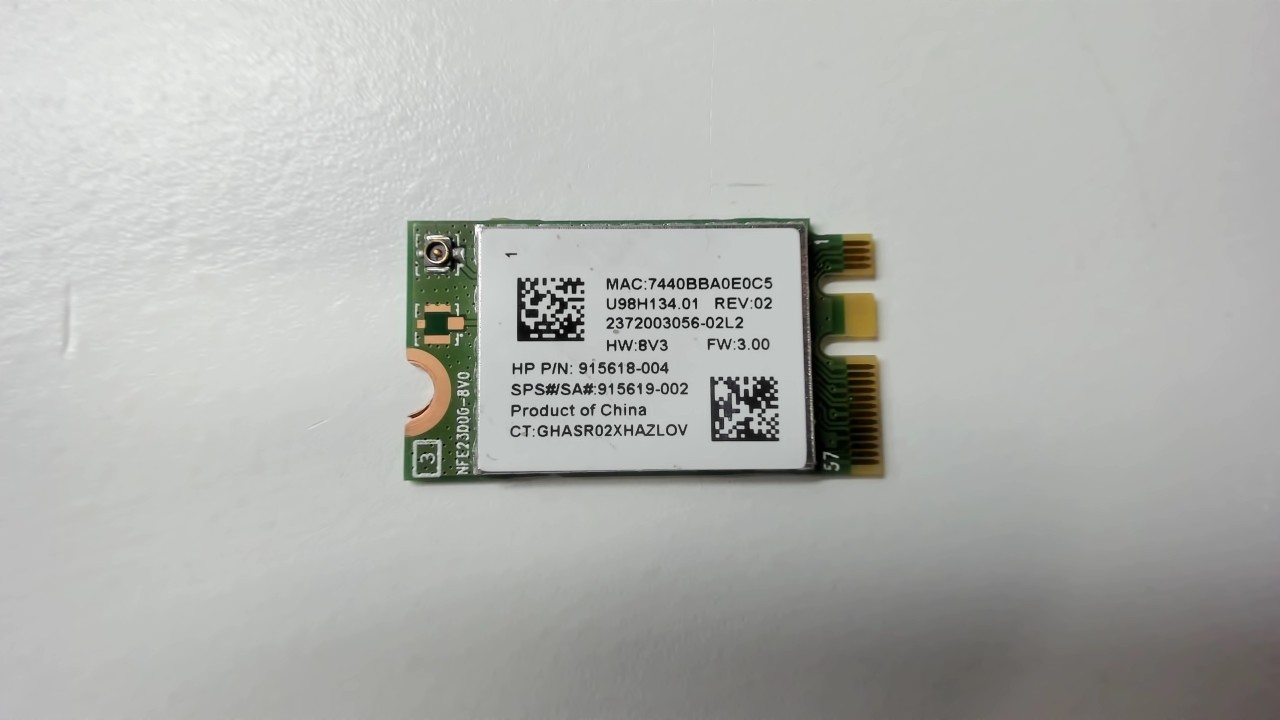 HP Realtek RTL8723DE 802.11bgn Bluetooth NGFF