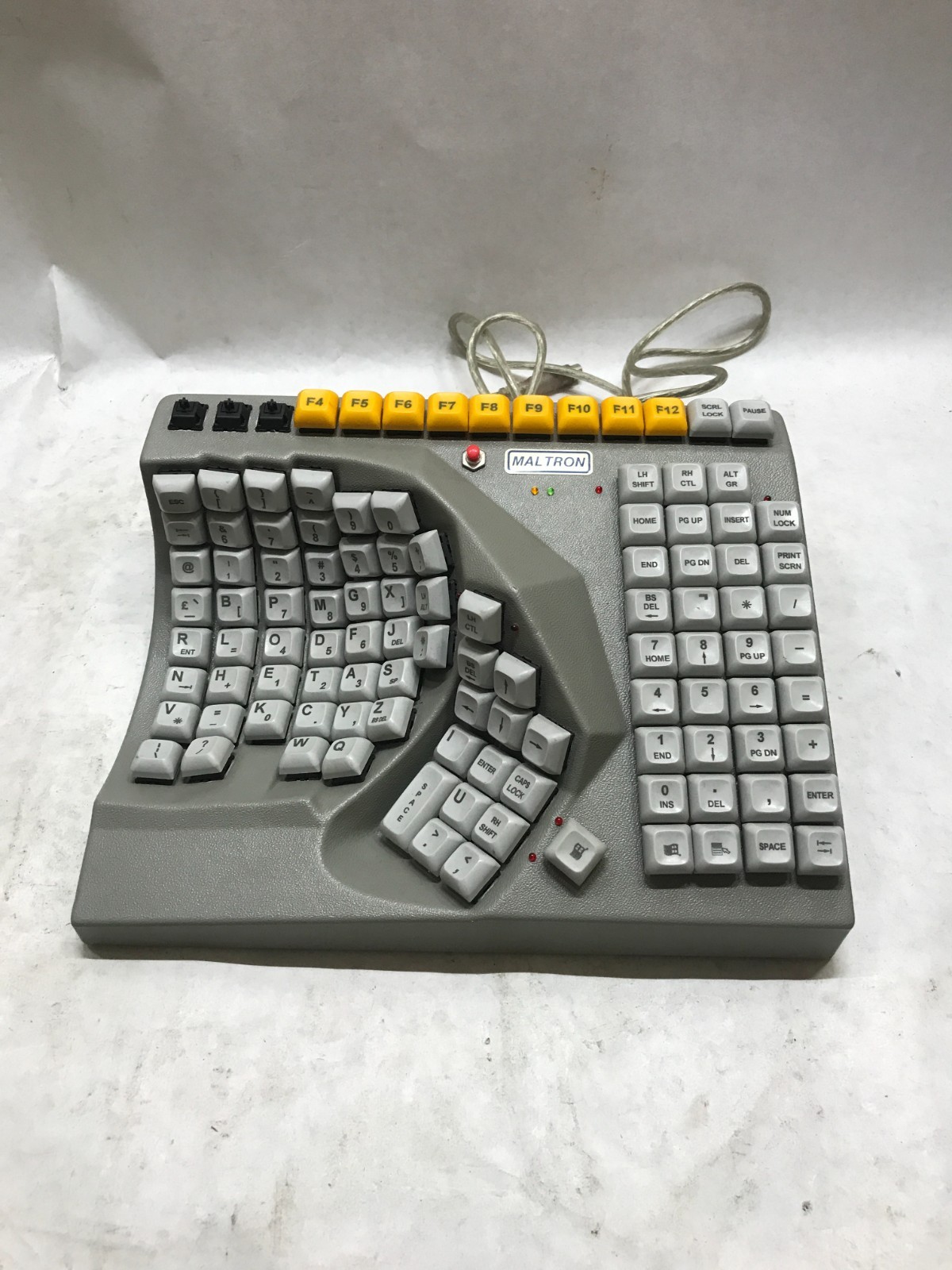 Maltron Single Hand Left Handed Ergonomic Keyboard Tested & Working READ - DW