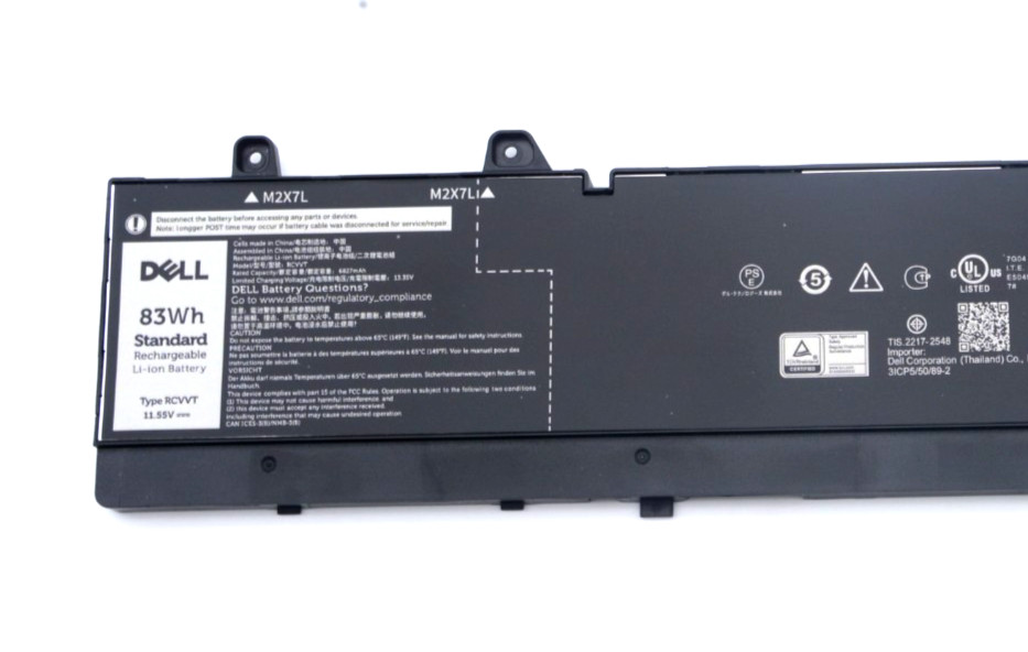 New Genuine Dell Battery 83Wh RCVVT For Precision 7670 7680 7770 7780 0RCVVT US