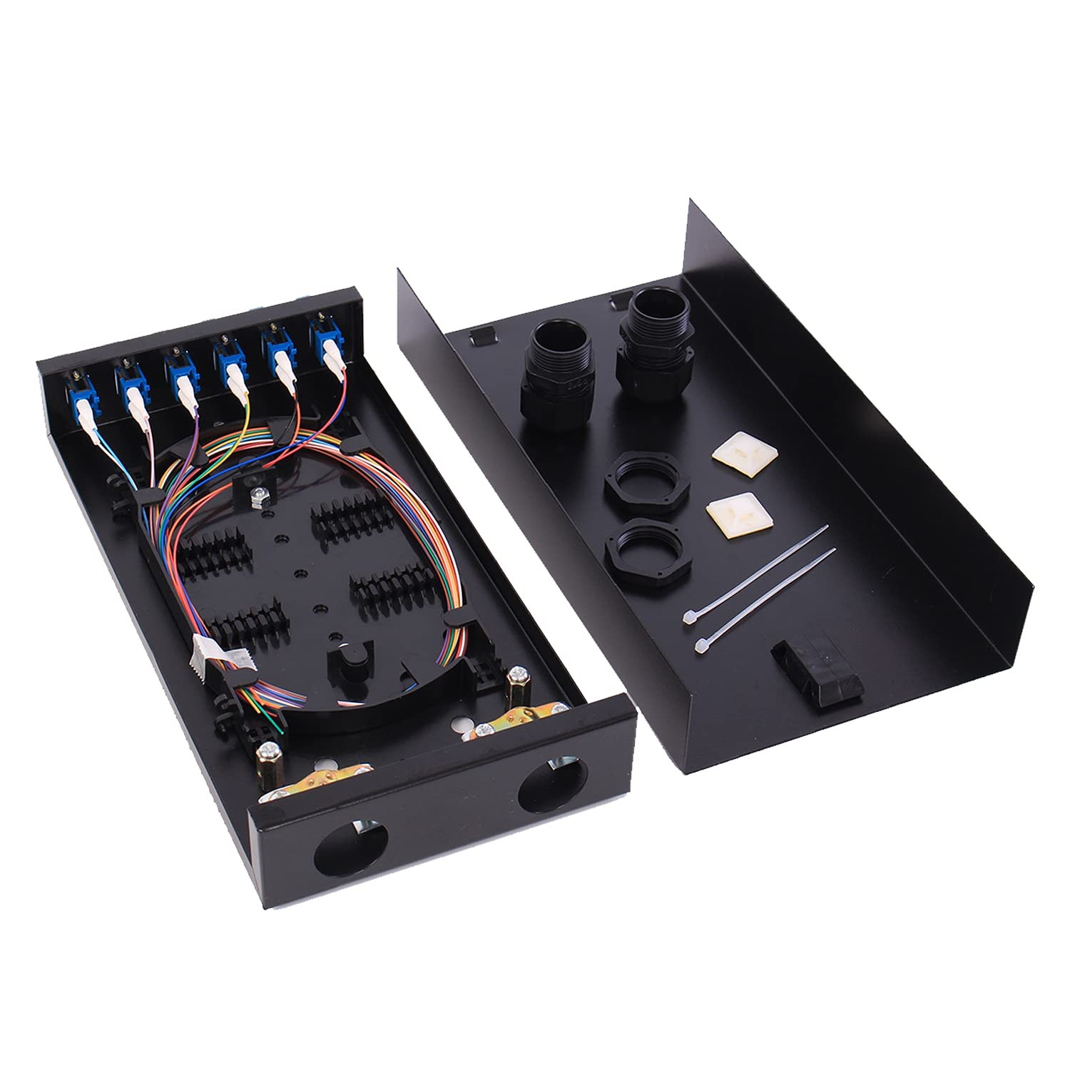 LC-SM 6 Duplex Box Cables 12 Port 12 Core LC-OS1 SingleMode, Black