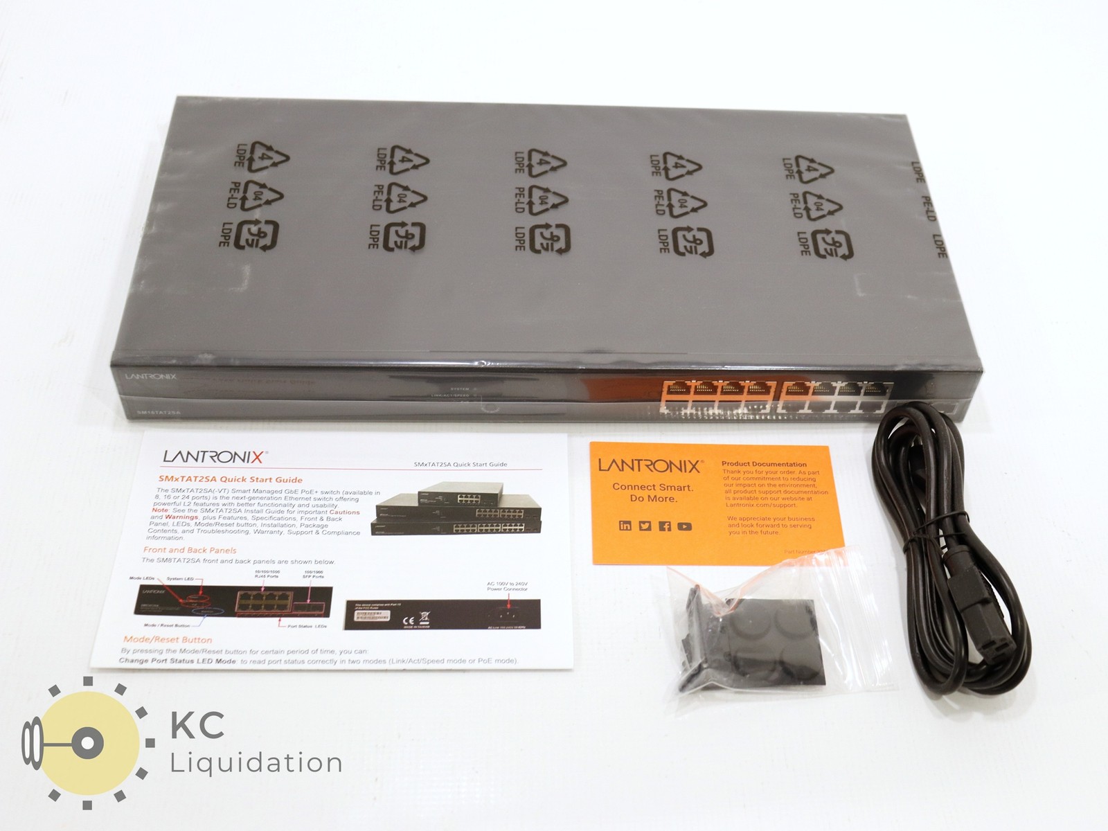 Lantronix Verint SM16TAT2SA-VT EVR-SW-18PoE+ Switch - New