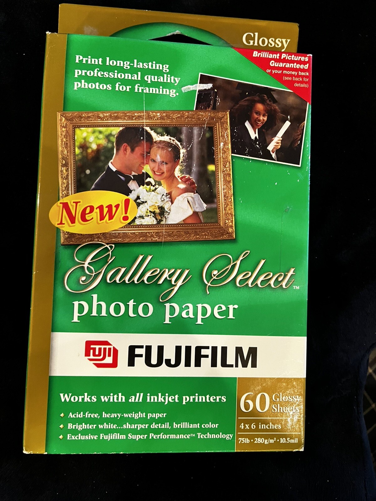 Fujifilm Gallery Select Professional Quality Photo Paper 4x6 Glossy 60 Sheets
