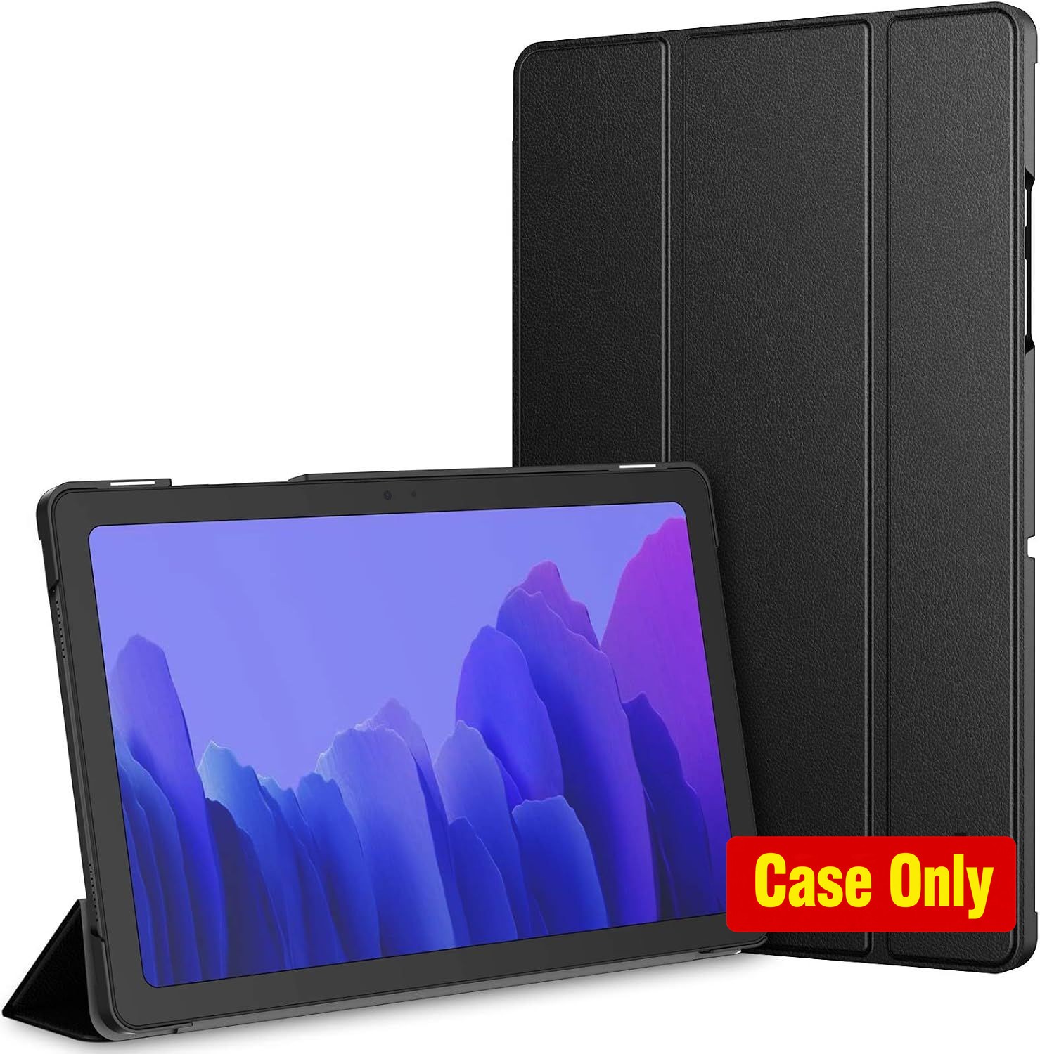 Slim Fit Case Cover for Samsung Galaxy Tab A7 10.4" 2020, Black, Kickstand, Shoc