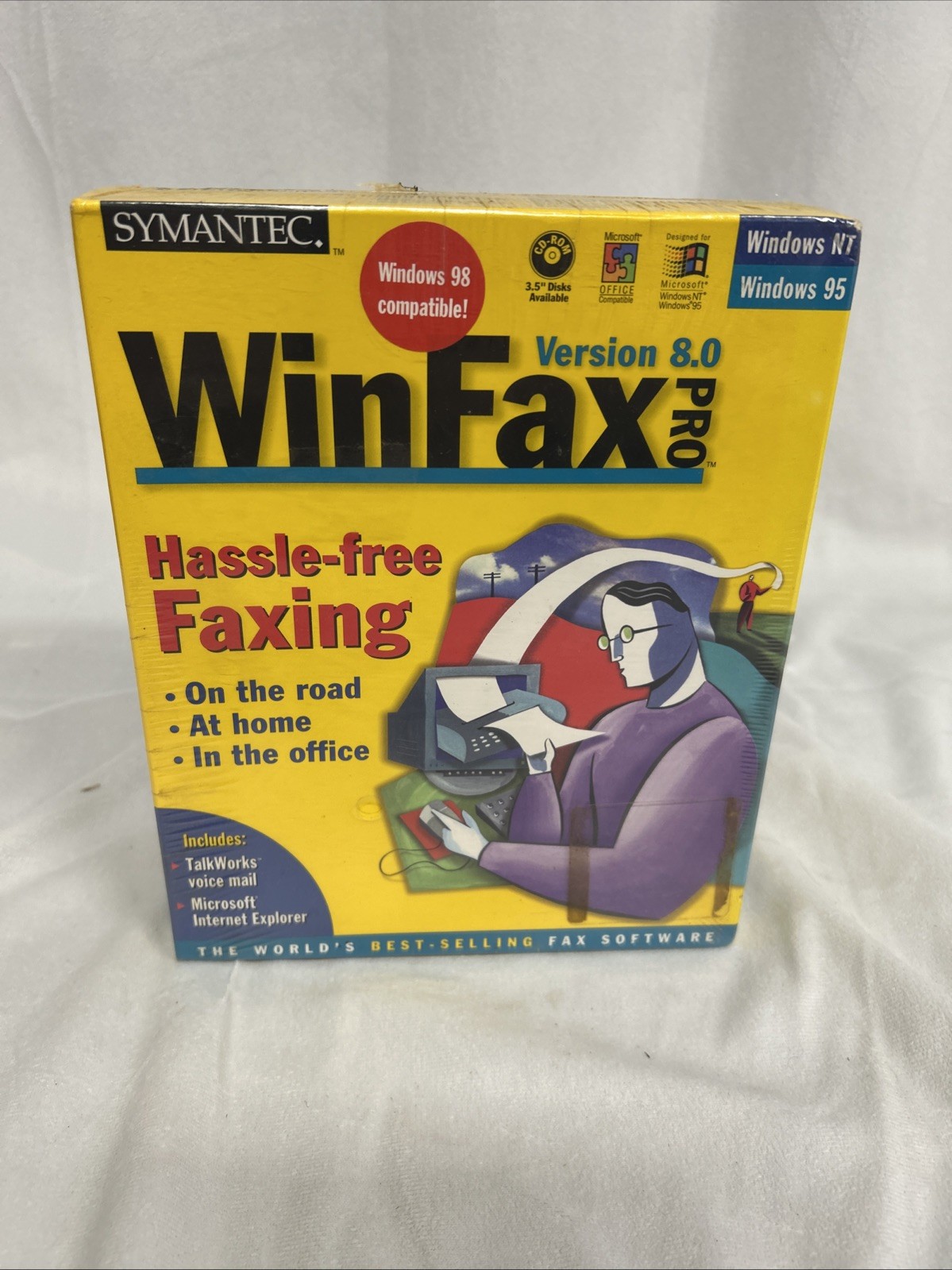 WINFAX 1997 Symantec Hassle-Free Faxing Version 8.0 Pro 95/NT SEALED