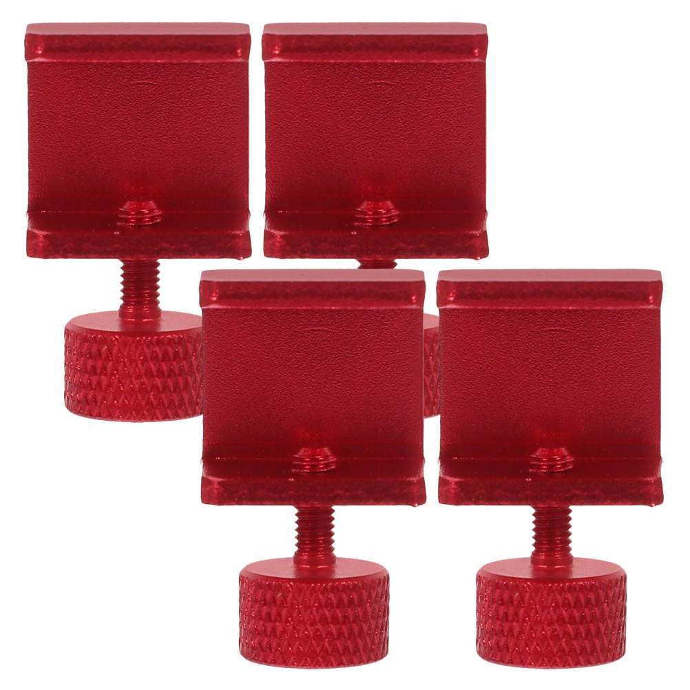 4Pcs Reliable Red Aluminum 3D Printer Bed Fixing Clamps Adjustable Design