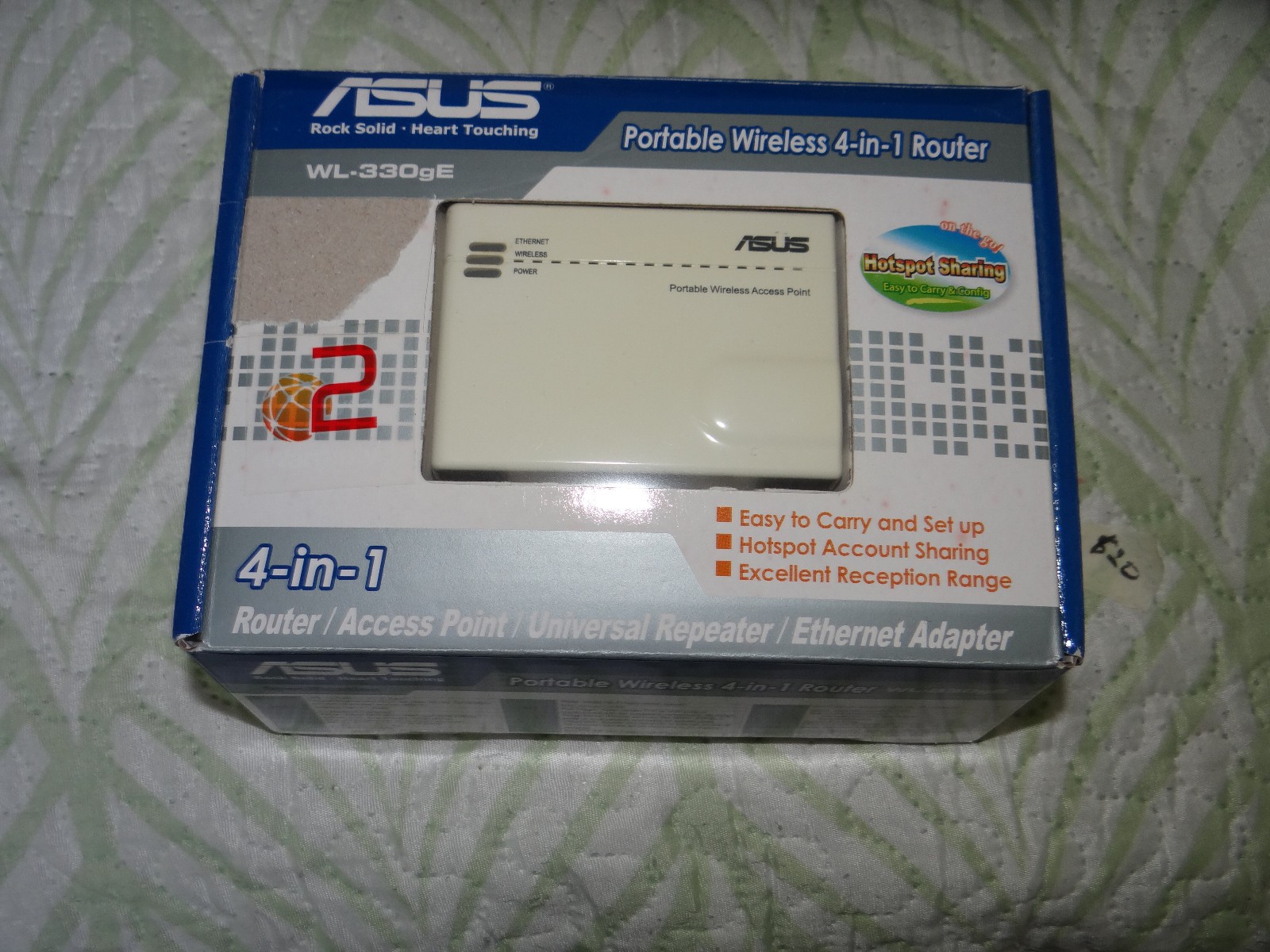 ASUS WL-330GE 54 Mbps 1-Port Wireless G Router - new