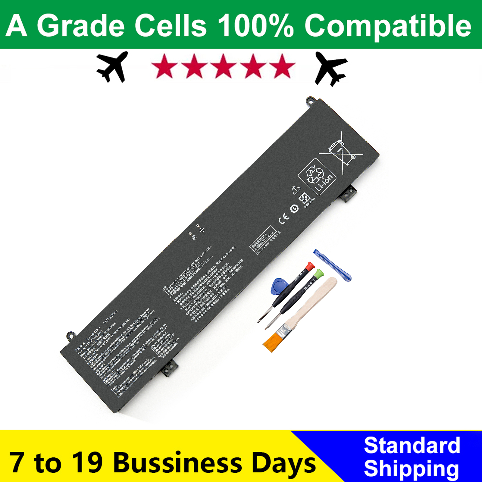 C41N2013 C41N2013-1 Battery For ASUS ROG Strix G17 G713 G713QM G15 G513 G513IM