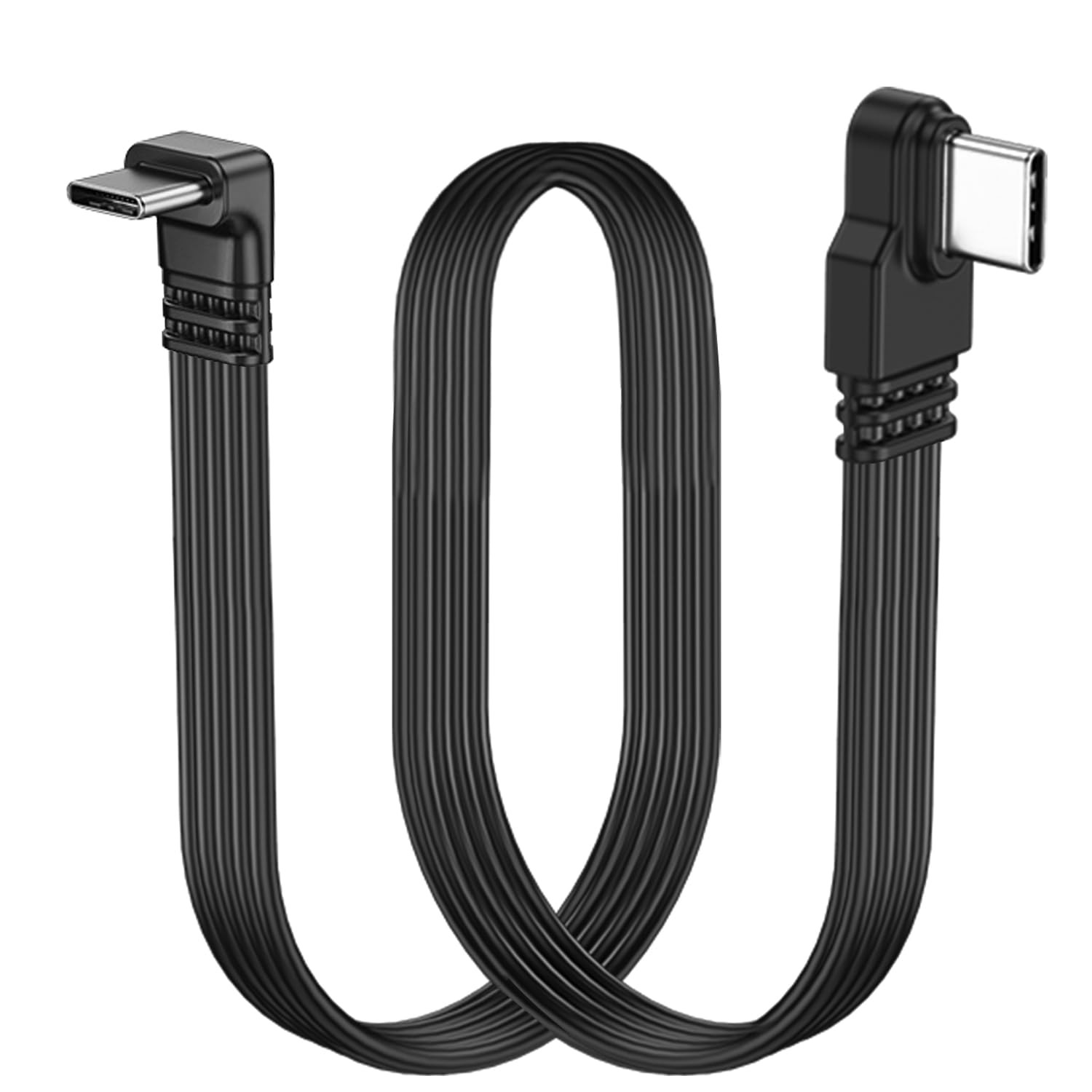 LANMINGLEL Short 90 Degree USB Type C 2.0 Flat Cable,PD 65W C 50cm/1.64ft