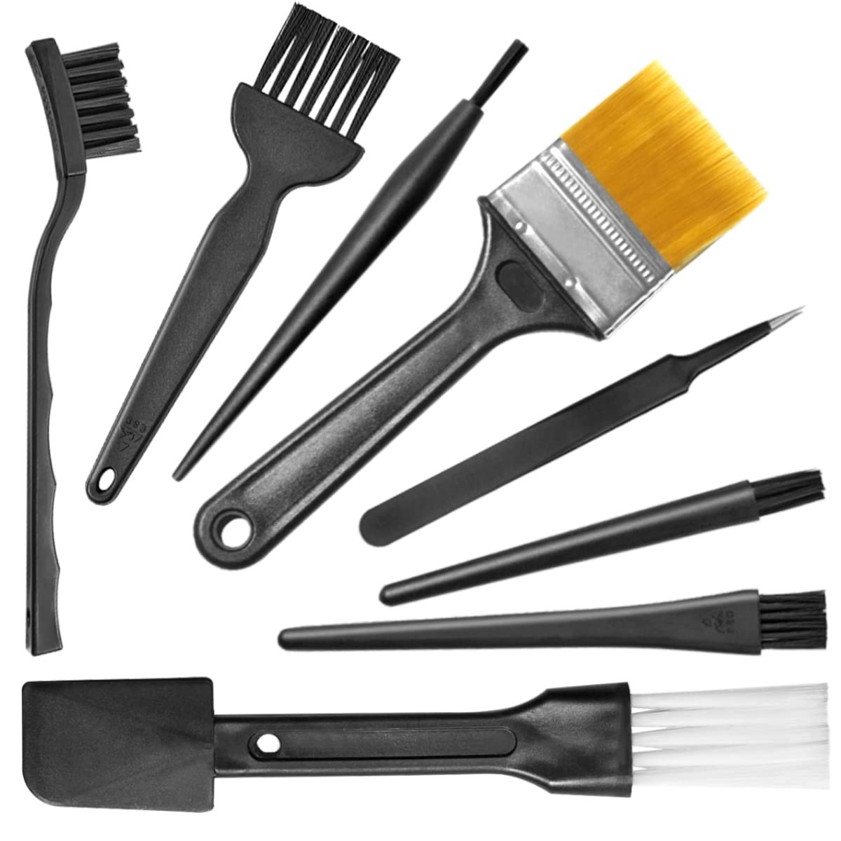 Portable Anti-Static Nylon Brushes for Electronics & Keyboard Cleaning (Set o...