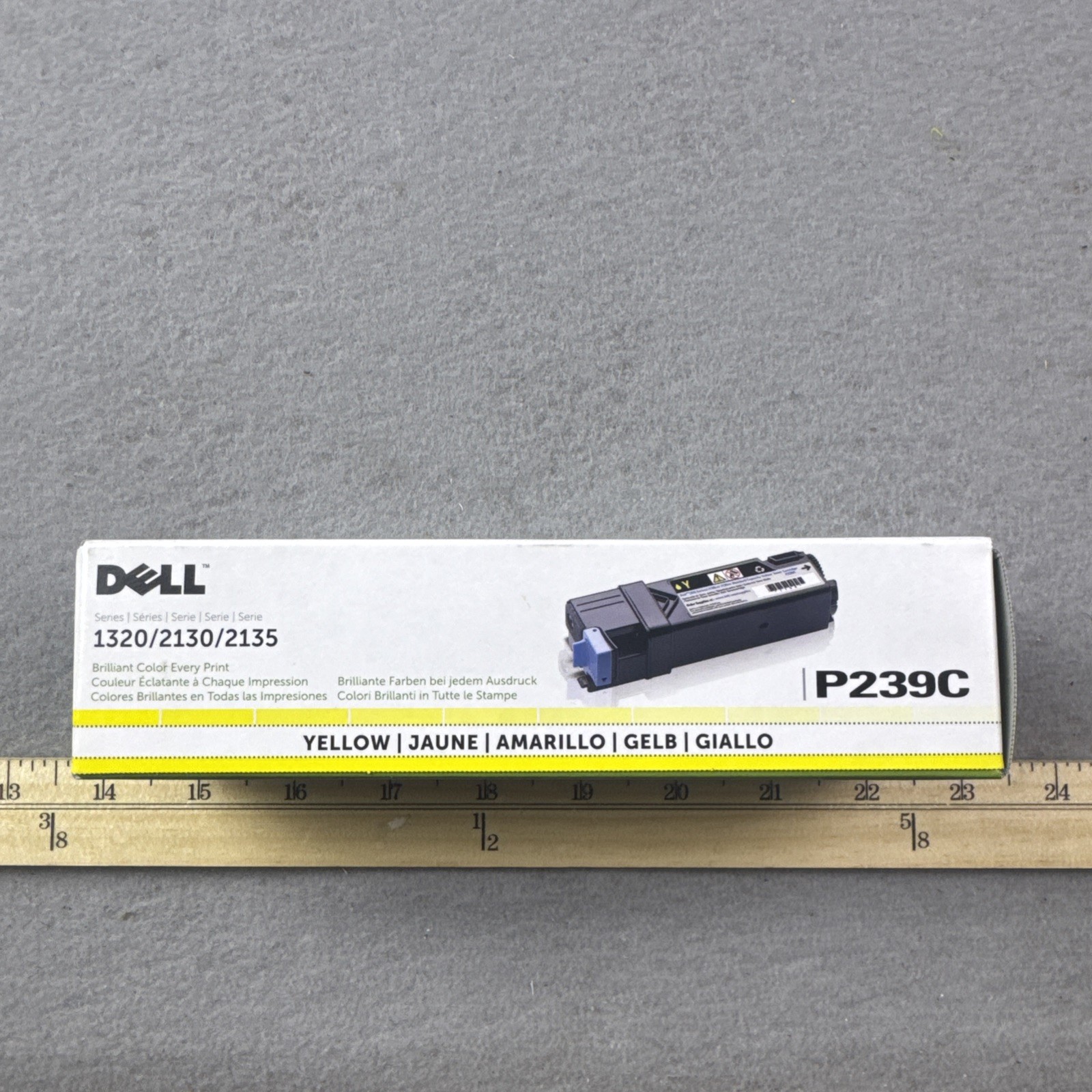 Dell P239C  Yellow Laser Toner printer Cartridge New 1320/2130/2135