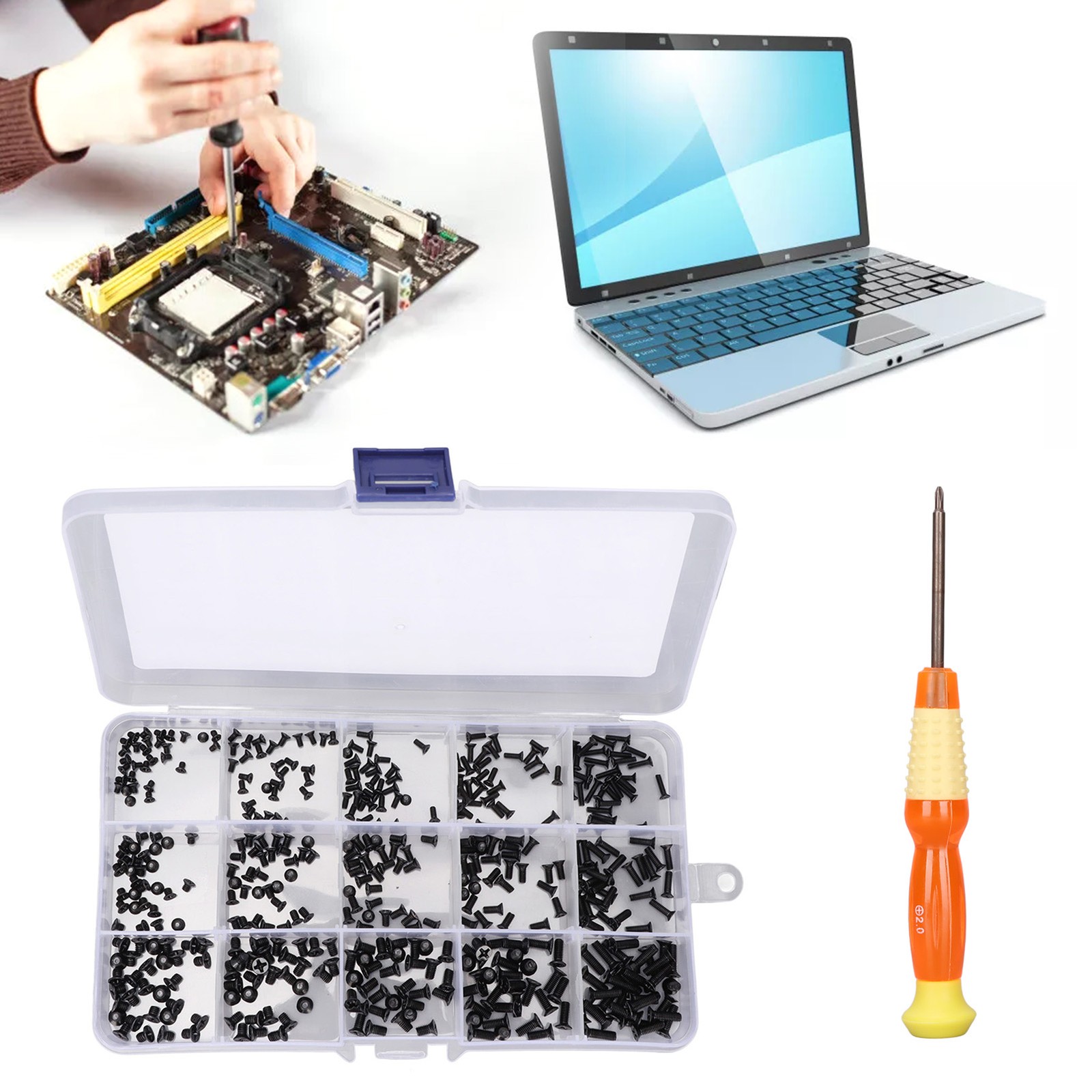 450 PCS Laptop Screws 15 Type Portable Universal Laptop Replacement Repair FDLH