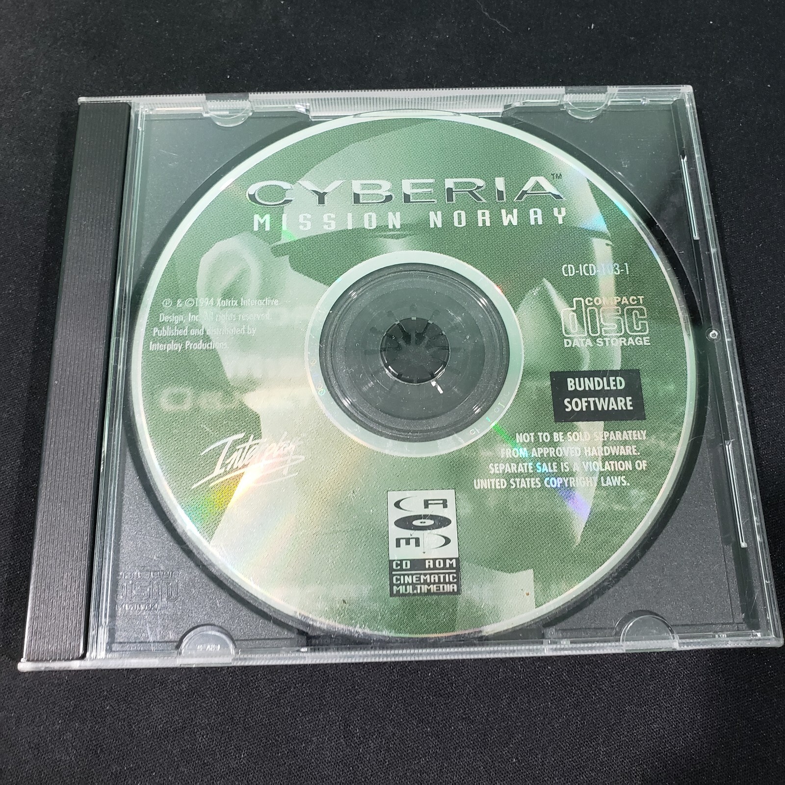 1994 Cyberia Mission Norway - PC - CD ROM - Game - Vintage - Bundled Software