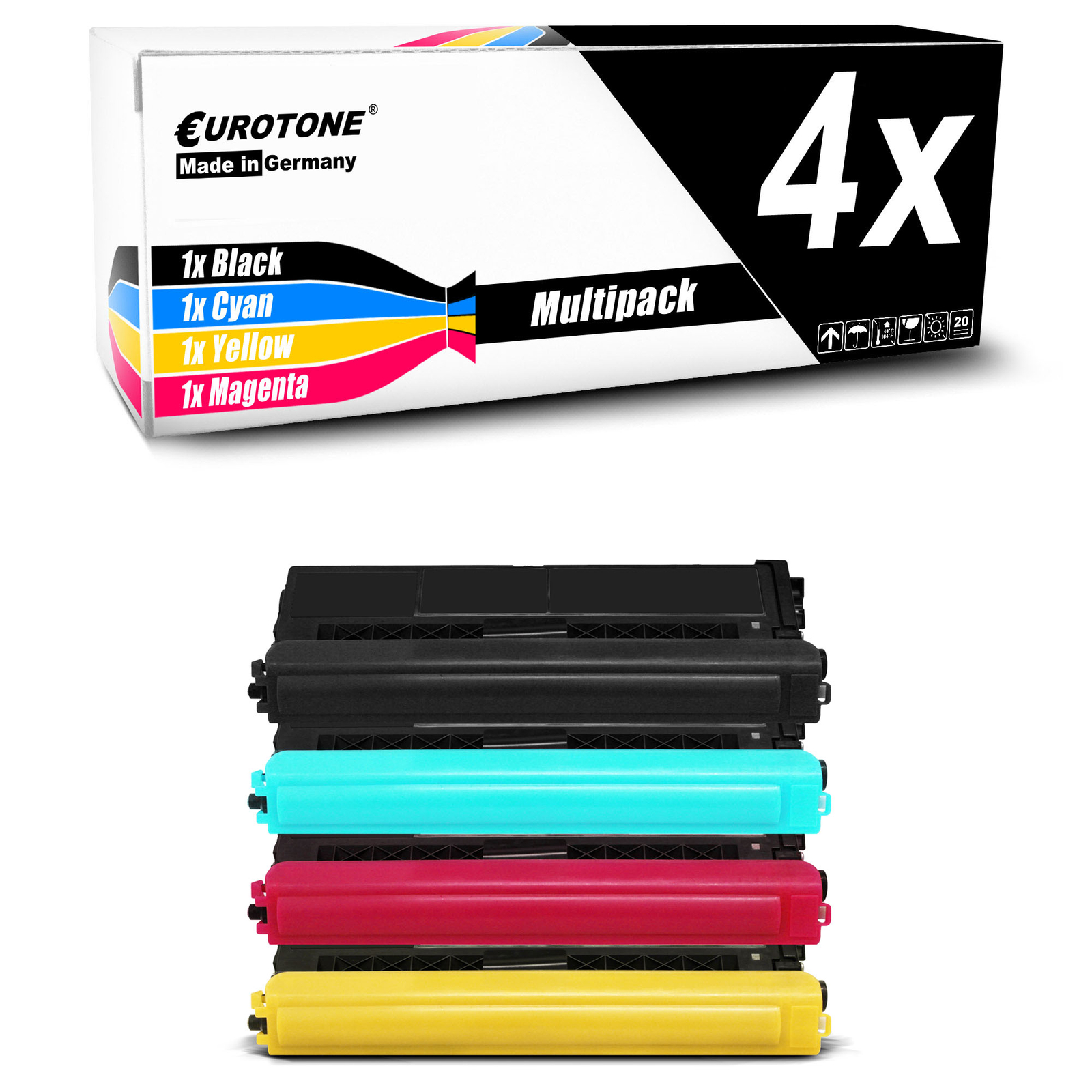 4x Eurotone Toner XL Compatible with Brother HL-L-8260-CDW & MFC-L-8900-CDW