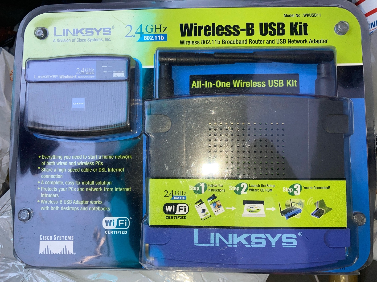 Linksys WKUSB54-BP All-in-One Wireless-G USB Kit