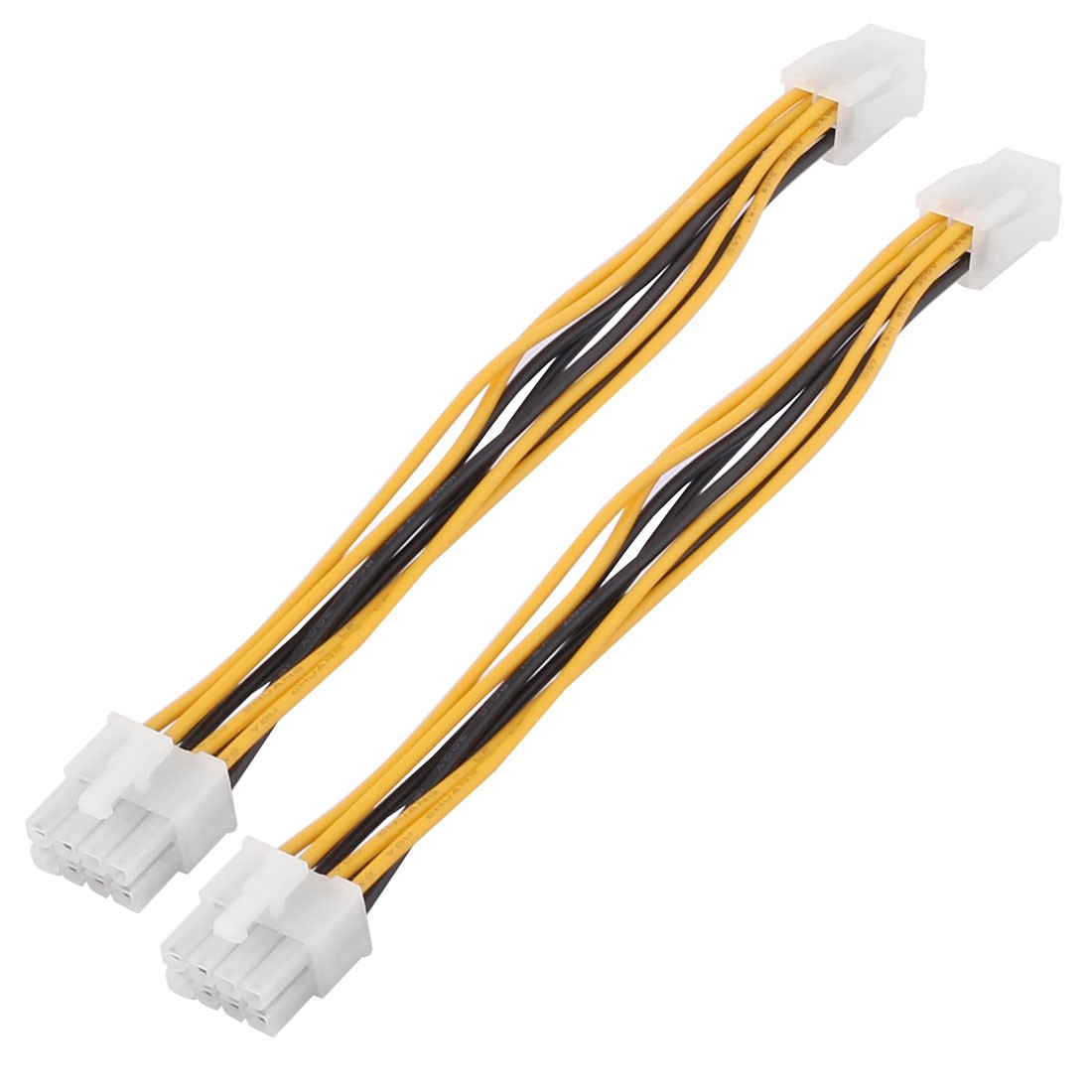 2 Pcs ATX 8 Pin Female to 4 Pin Male Cable for PC