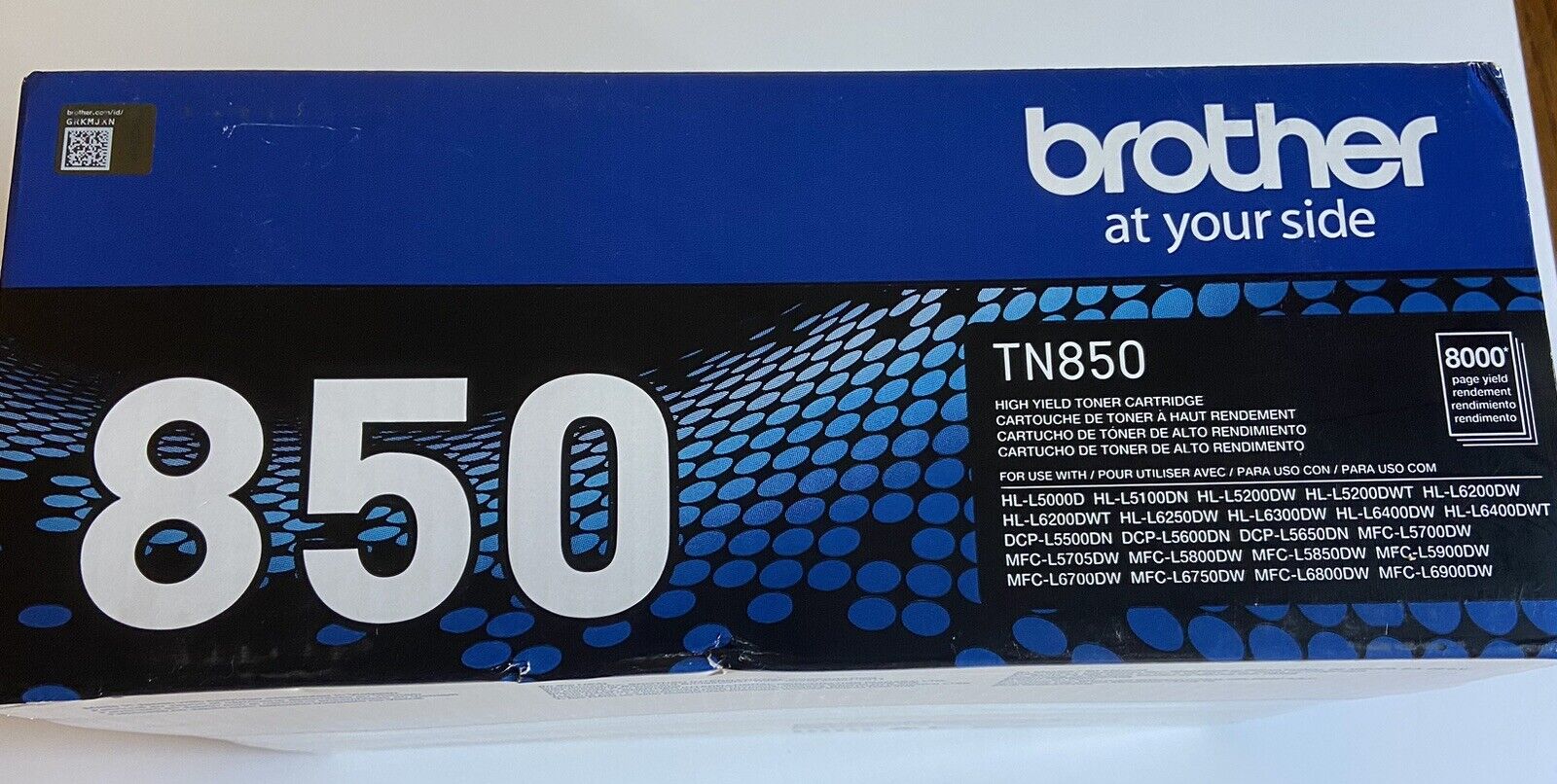 Brother TN-850 (TN850) Black High Yield Toner Cartridge - New Factory Sealed