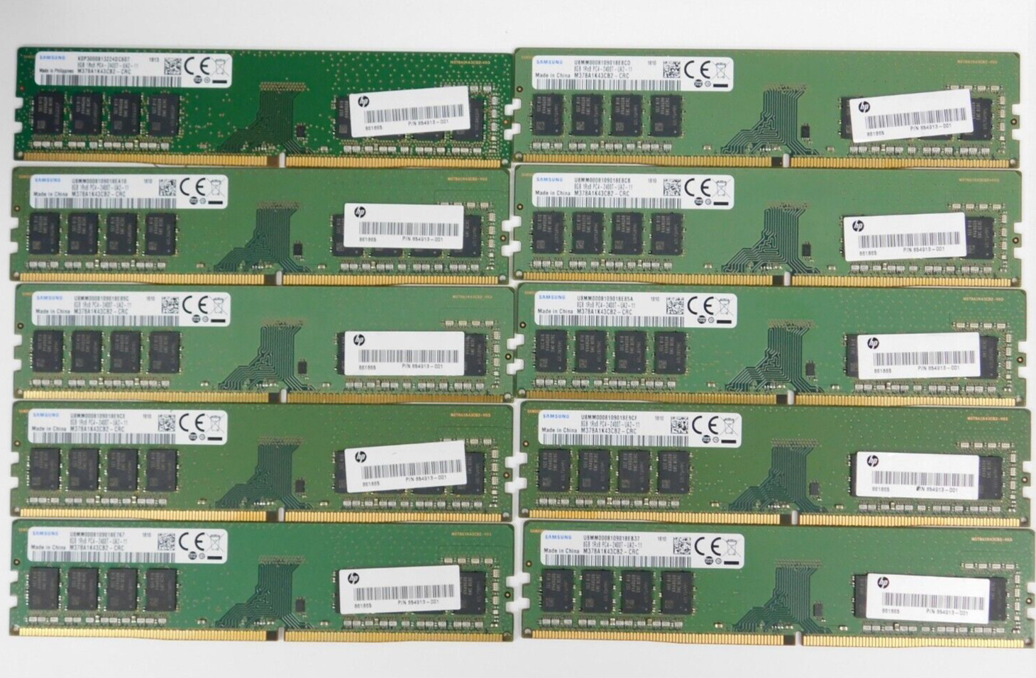 10 LOT Samsung - 8GB DDR4 - 2400T -  PC4 RAM MEMORY