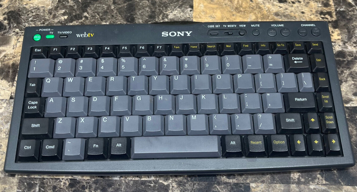 Sony WEB TV Slim Compact Wireless Keyboard Black SWK-8640