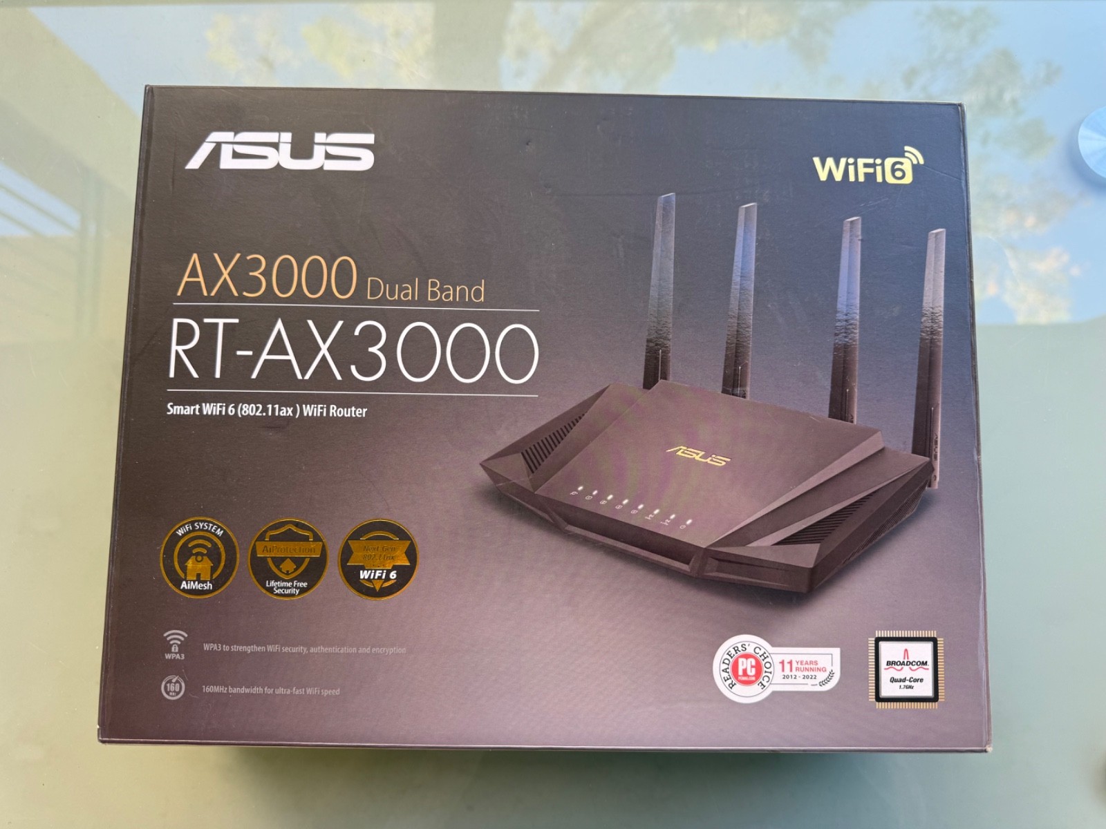 BOX INTACT 2019 Asus RT-AX3000 Dual Band Smart Wi-Fi 6 Router New Open Box