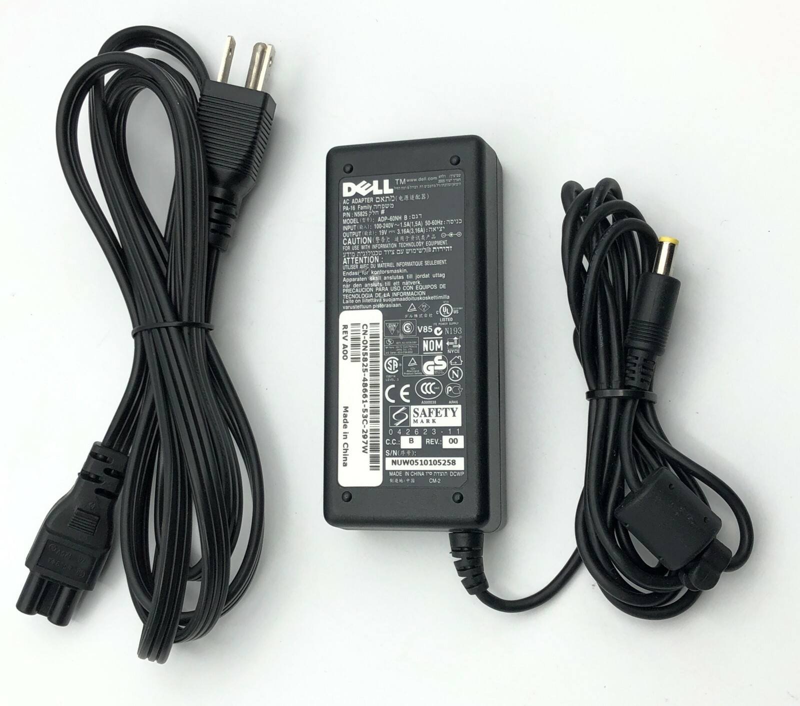 Original 60W Dell AC Adapter For XPS Notebooks Laptop Charger