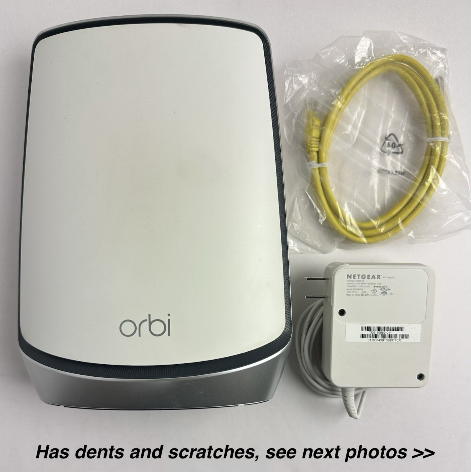 NETGEAR Orbi ( RBR850 ) Tri-Band WiFi 6 Mesh Router, With Adapter And Ethernet