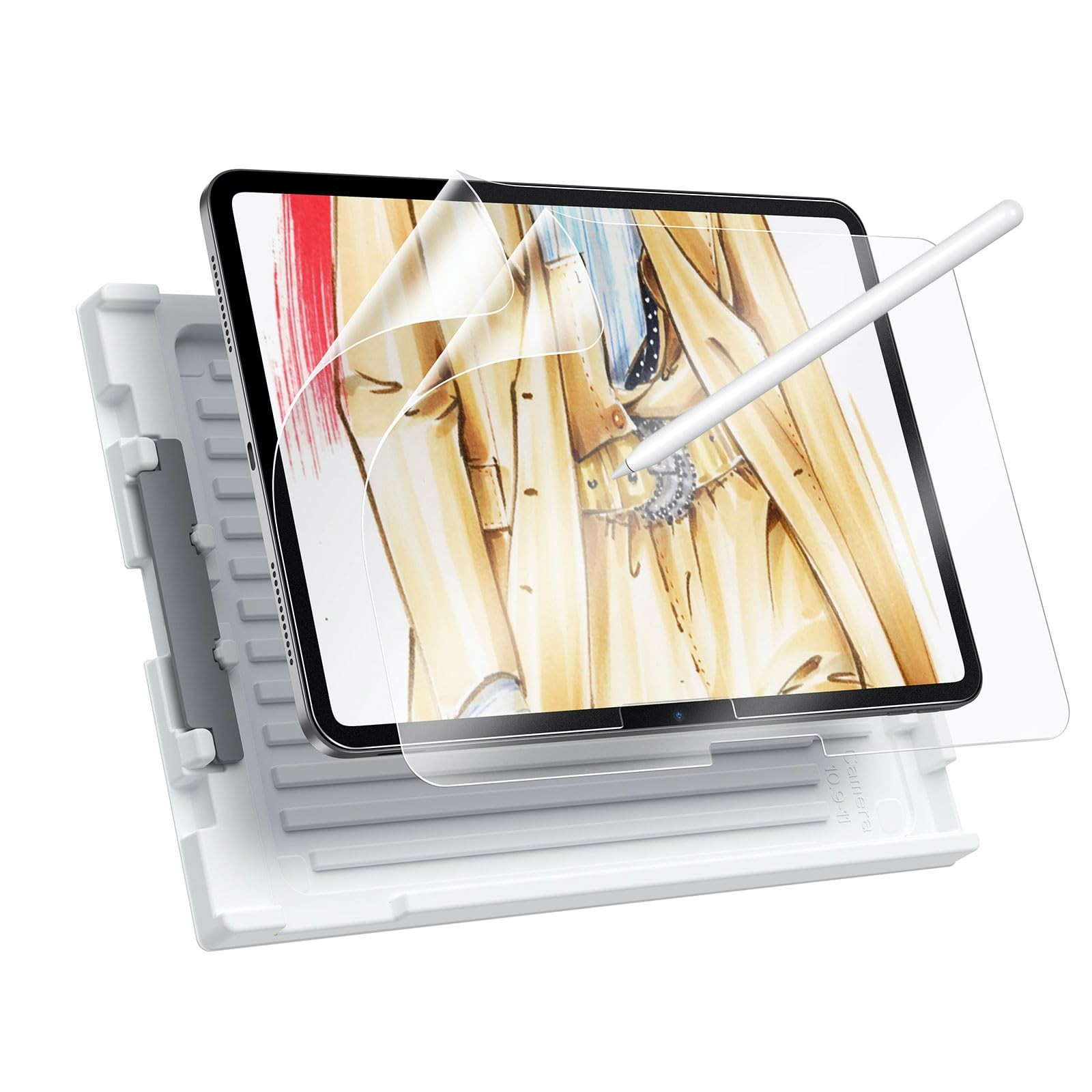 2 Pack Paper-Feel Screen Protector for iPad A16 11th/10th 11/10.9 Inch