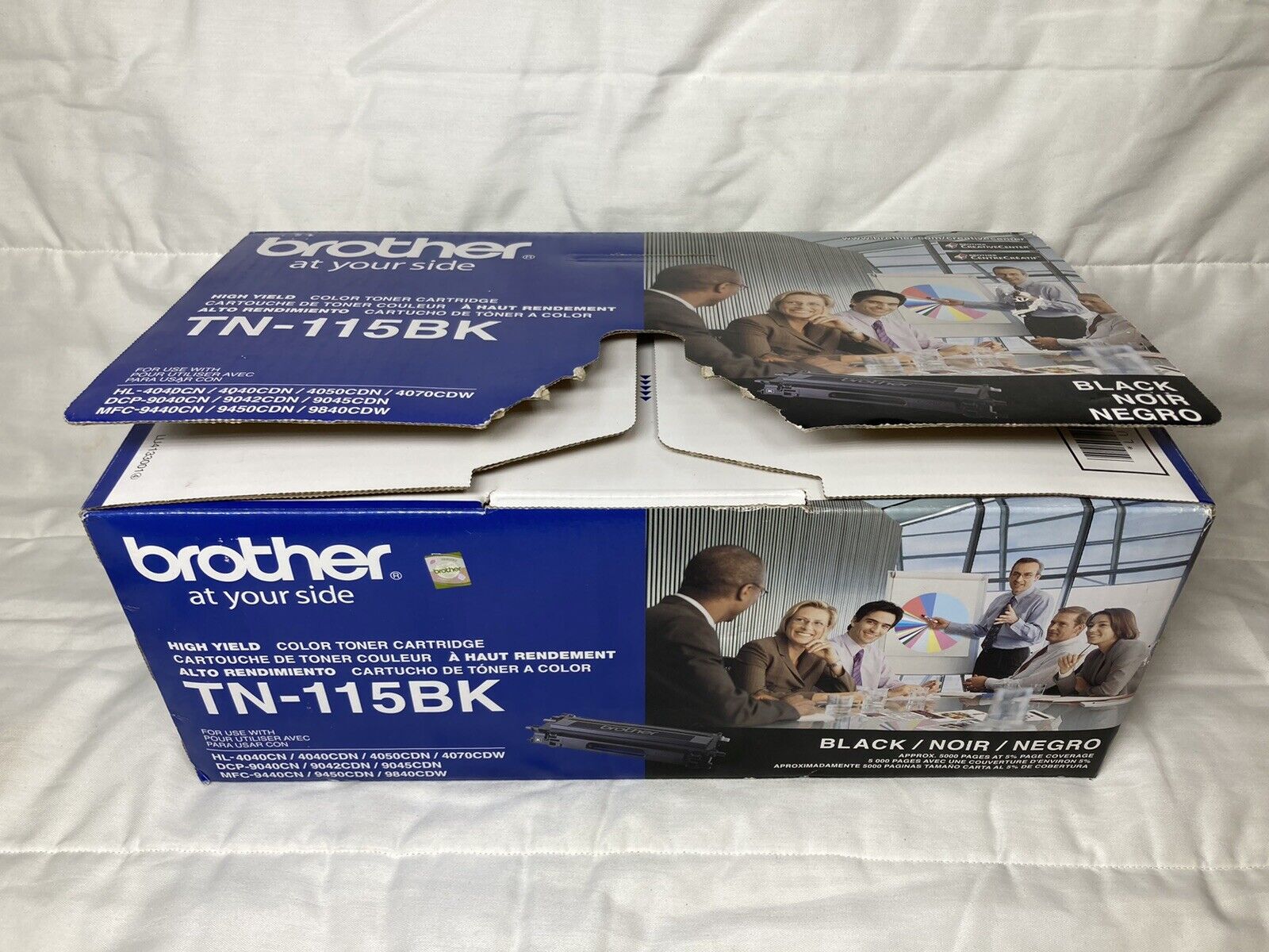 Genuine Brother TN-115BK High Yield Toner Cartridge Black Open Box Sealed Bag