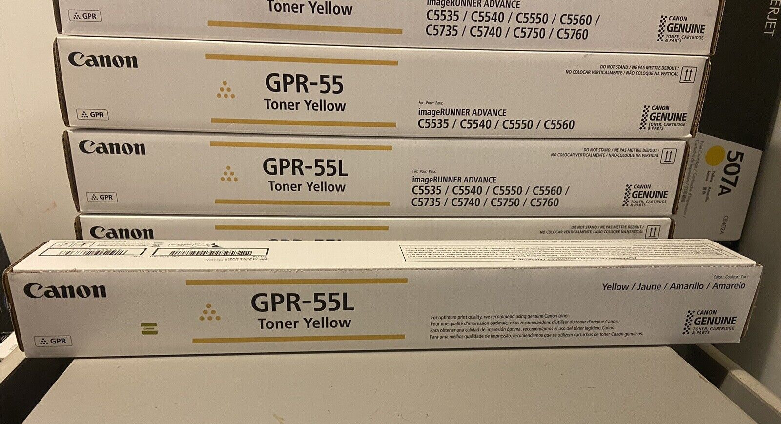 Genuine Canon GPR-55L Yellow Toner ImageRunner Advance C5535, C5540 C5550 C5560