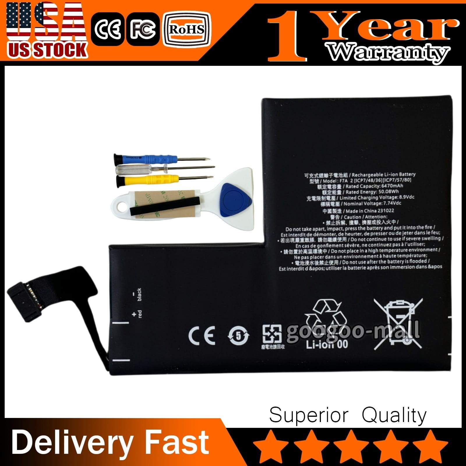 New 6470mAh F7A F7G Battery For Steam Deck LCD/OLED Versions Handheld Gaming PC