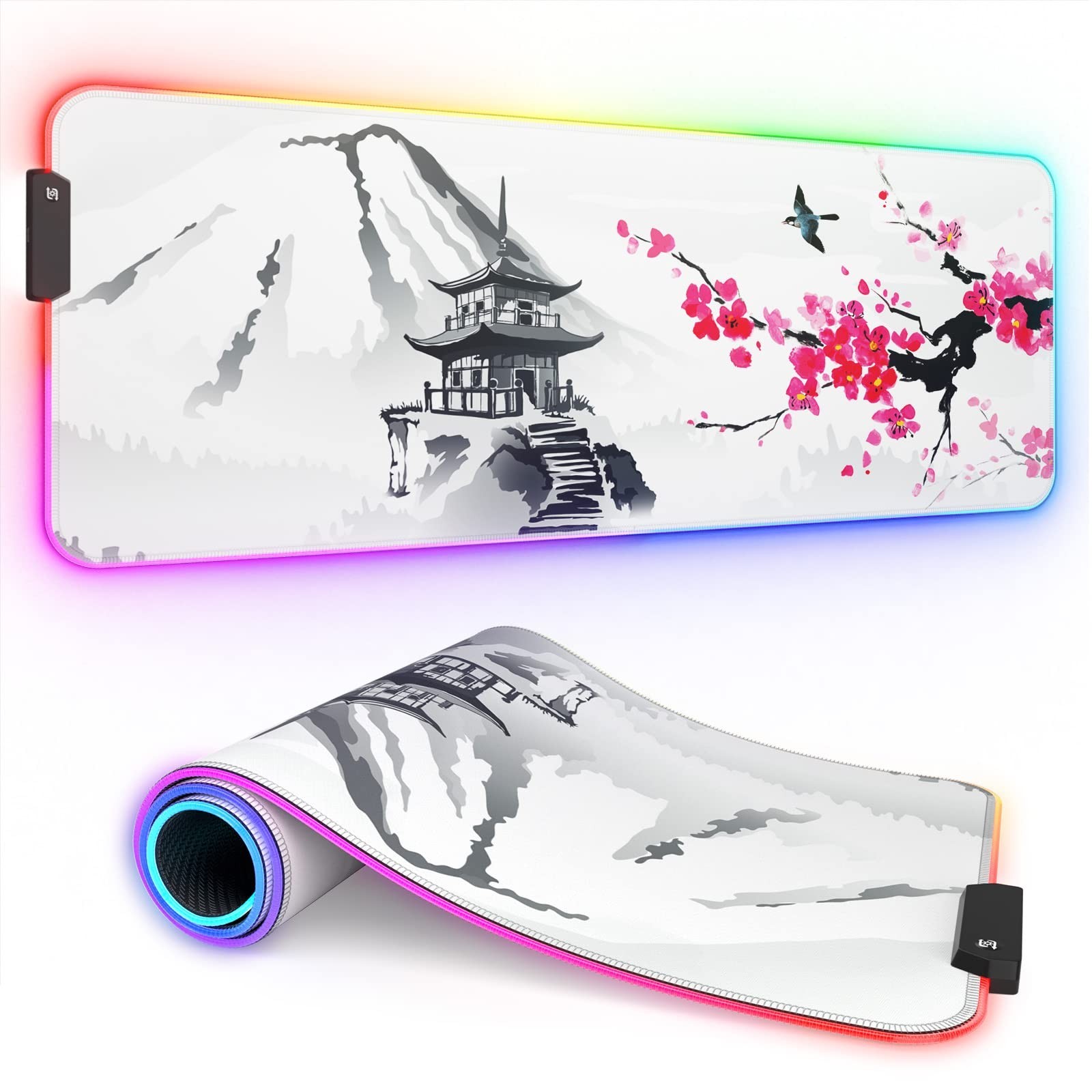 ITNRSIIET RGB Gaming Mouse Pad, Full Desk XL Extended Large Gaming Mousepad, ...