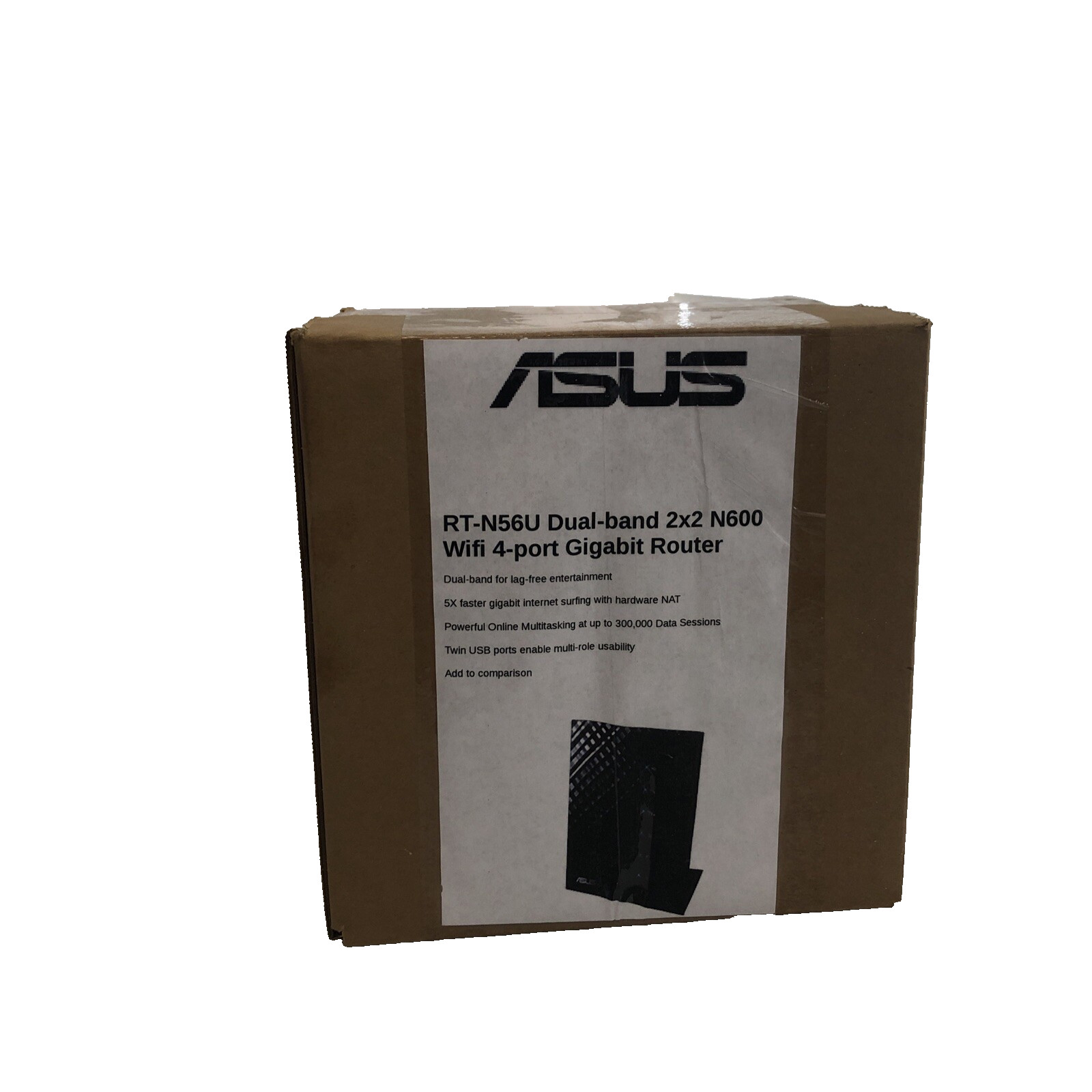 GENUINE ASUS RT-N56U DUAL-BAND 2X2 N600 WIFI 4-PORT GIGABIT ROUTER