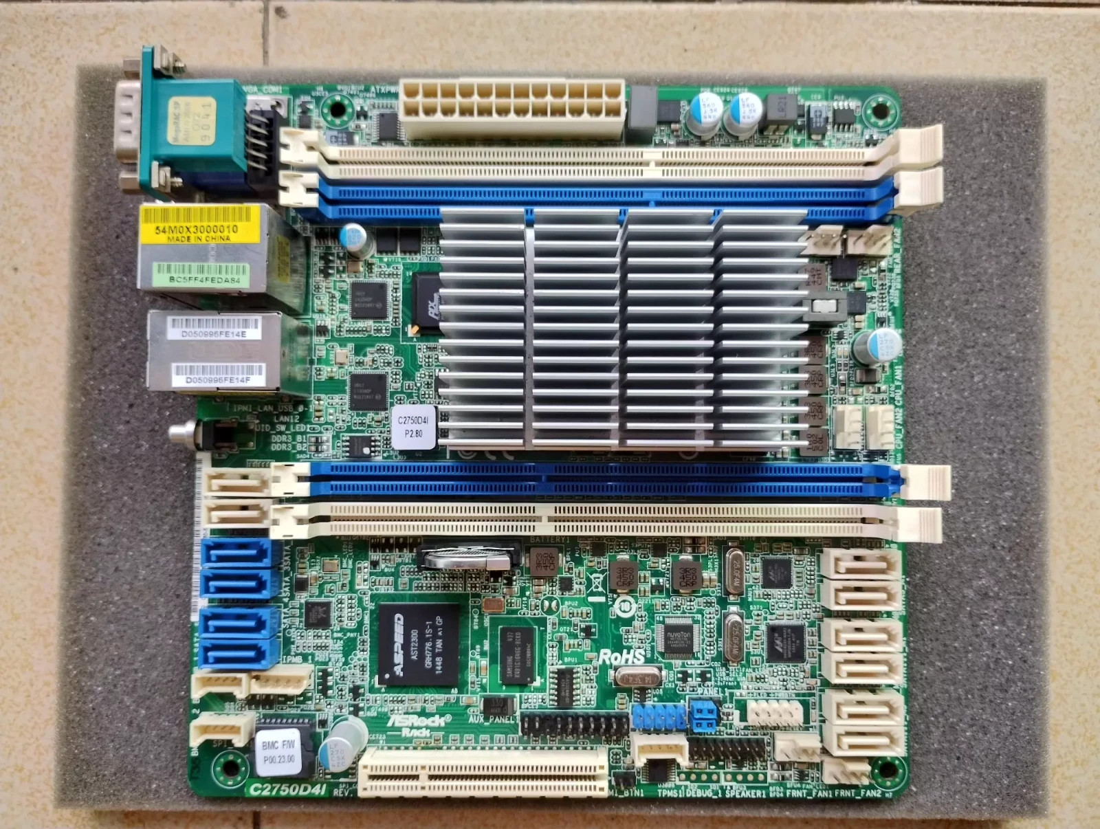 Asrock Rack C2750D4I MINI-ITX NAS Server MotherBoard Intel C2750 DDR3