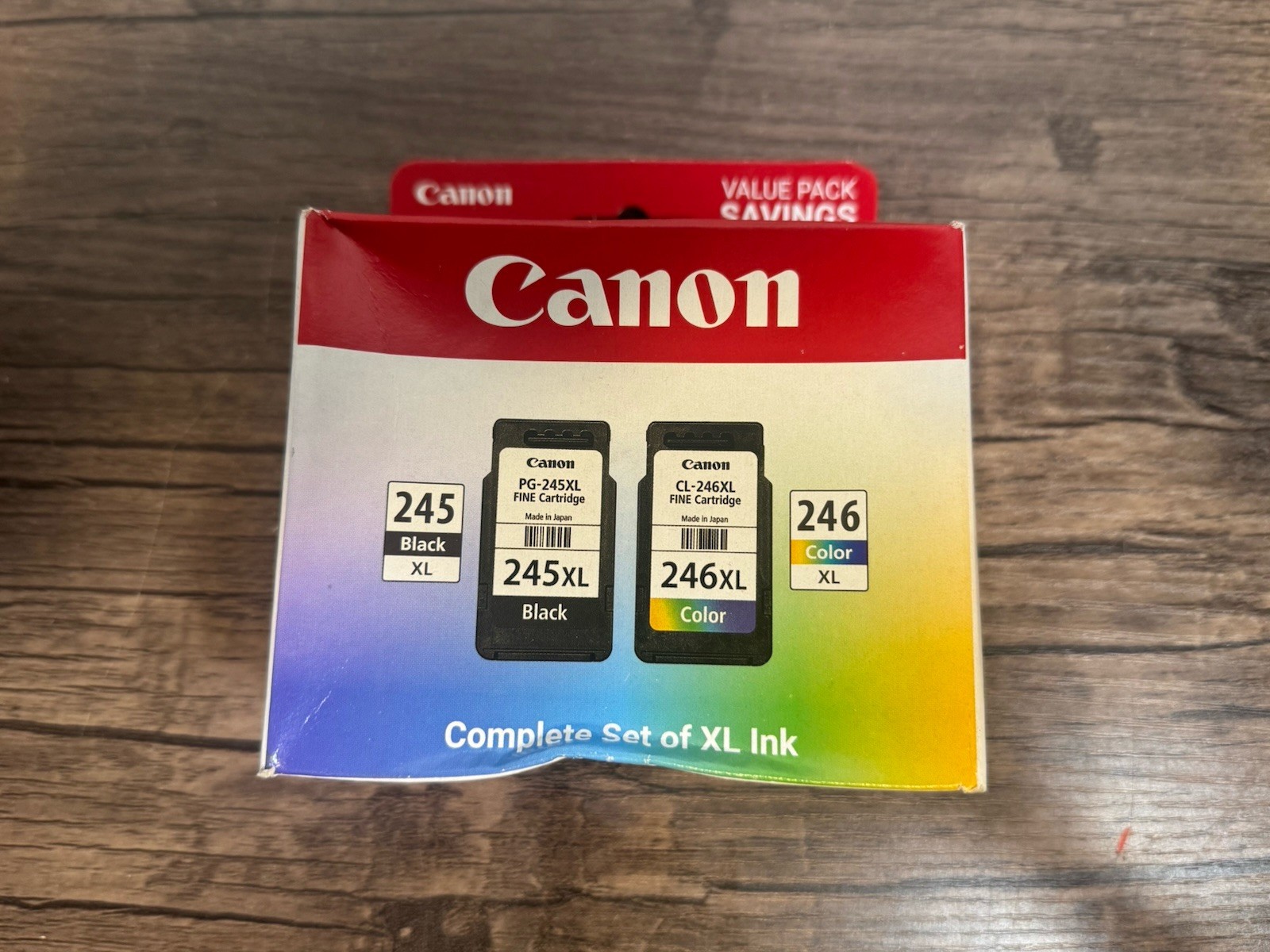 Canon PG-245XL Black & CL-246XL Color Ink Cartridge Set 8278B023 Genuine Sealed