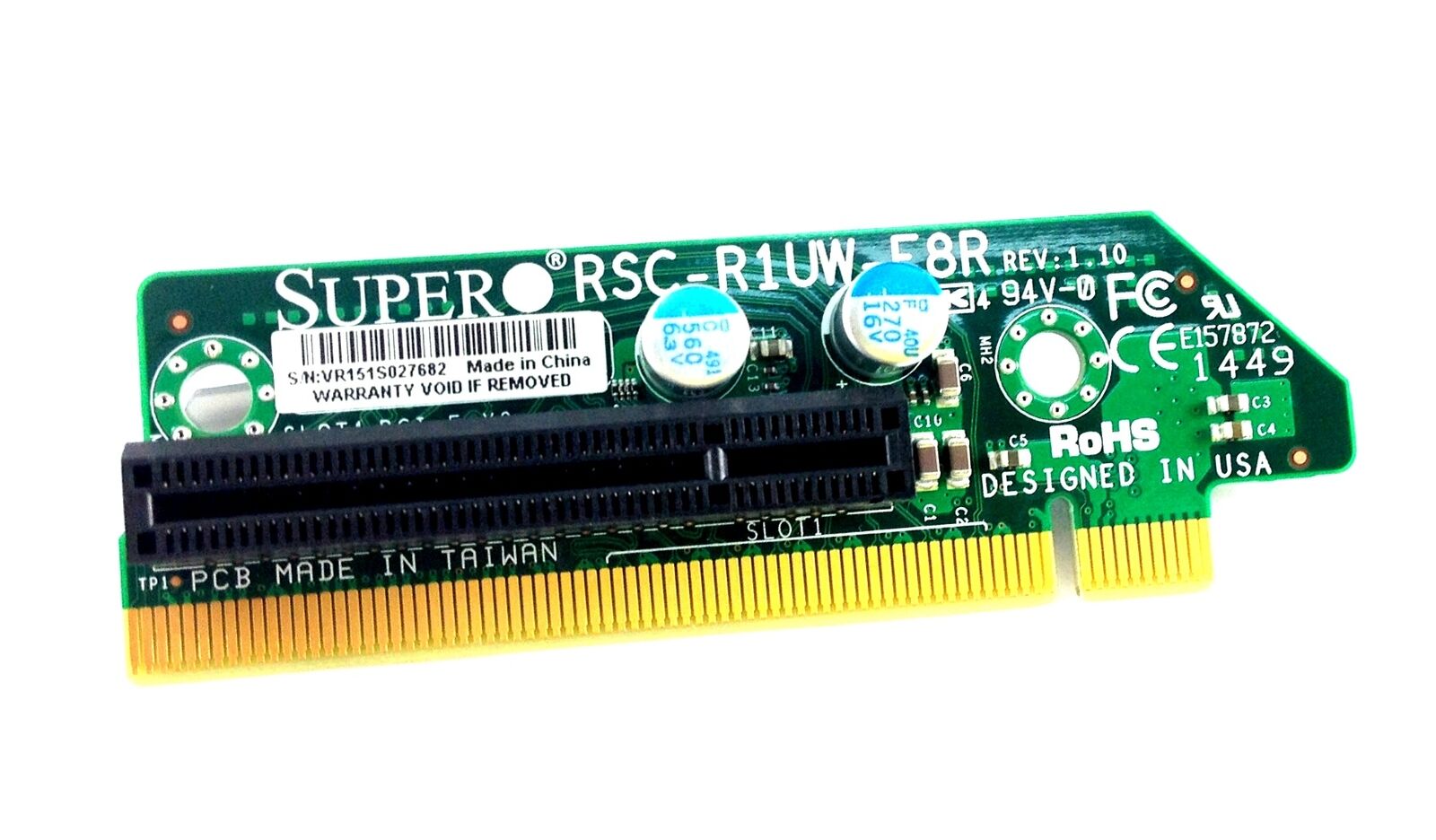 RSC-R1UW-E8R Supermicro 1U Rhs Wio & PCI-Express X 8 Riser Card 