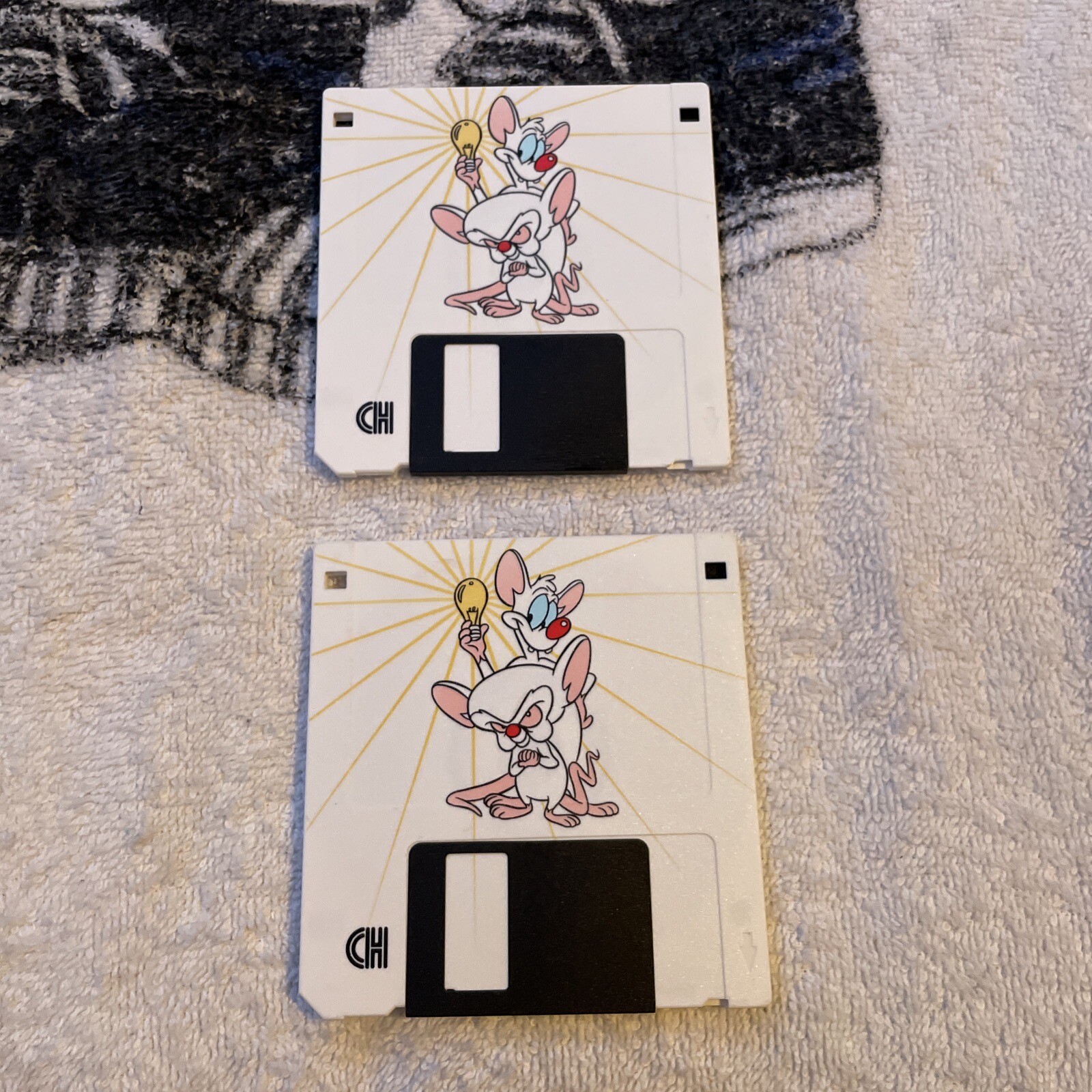Pinky And The Brain Vintage Floppy Disk 3.5"  Rare HTF WB Store Original X2