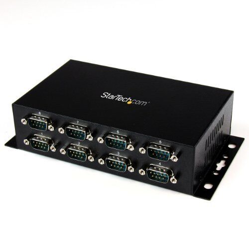 StarTech.com USB to Serial Adapter Hub - 8 Port - Industrial - Wall Mount - Din