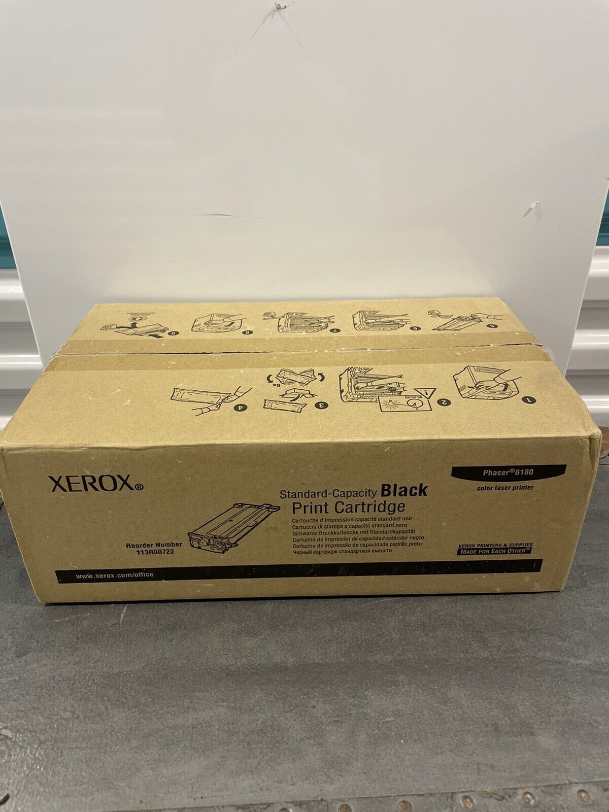 Genuine Xerox Black Toner Cartridge 113R00719 Phaser 6180 FACTORY-SEALED NIB Ink