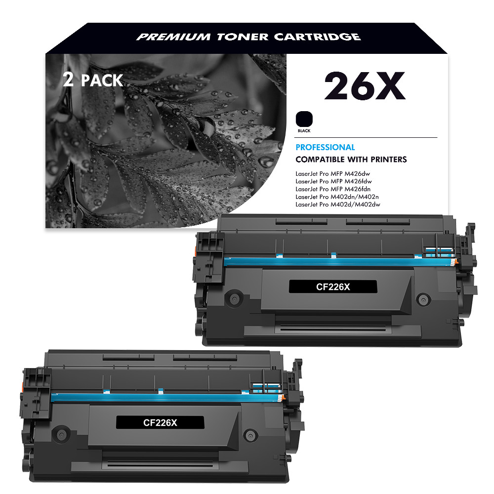 2PK CF226X Ink Toner Compatible With HP 26X LaserJet Pro M402dn M426fdw MFP M426