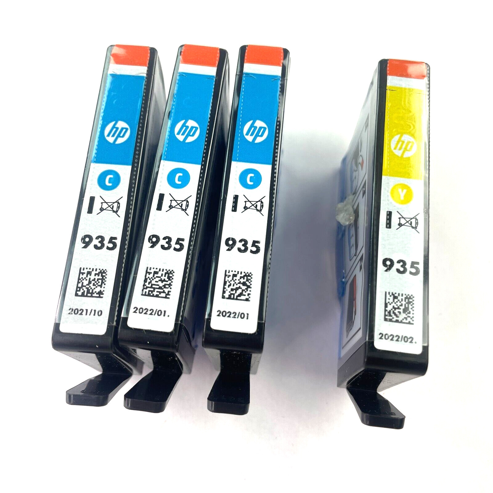 HP 935 GENUINE Color Ink Cartridge (3x Cyan + 1x Yellow) New Sealed Open Box