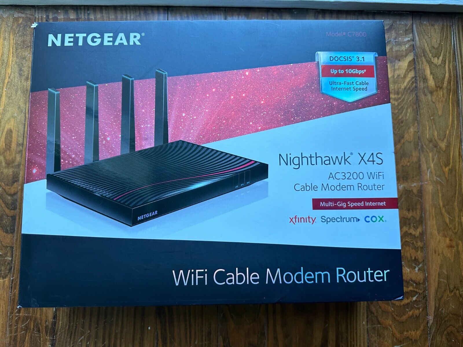 Netgear Nighthawk X4S AC3200 WiFi Cable Modem Router, Original Packaging, Used
