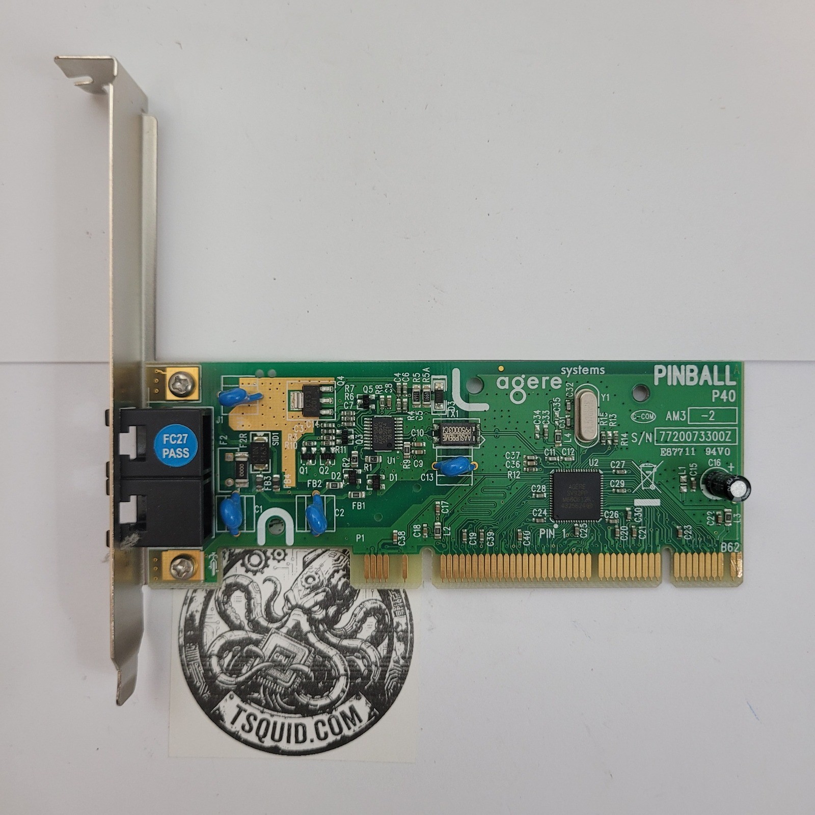 Agere Pinball P40 PCI Internal Fax Modem Card AGSMD01BPINBALL Dual RJ-11