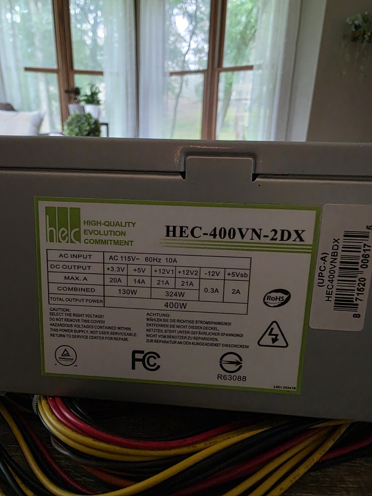 HEC 400W Desktop Power Supply HEC -400VN-2DX