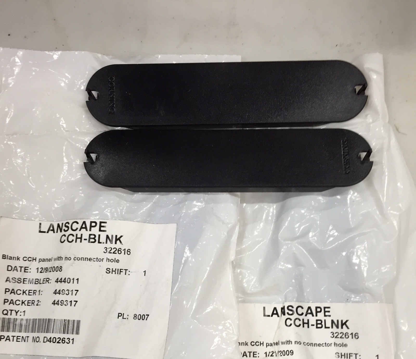 LOT OF 4 Corning Lanscape CCH Blank Filler Panel CCH-BLNK