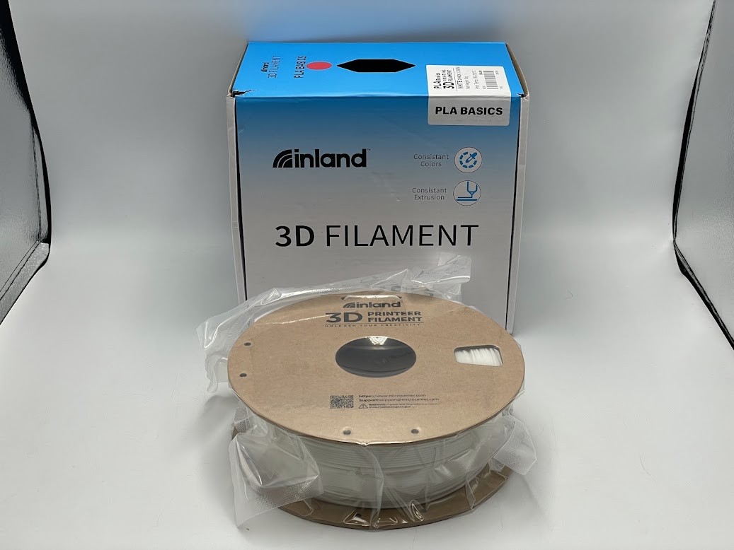 Inland 1.75mm PLA Basic 3D Printer Filament – White