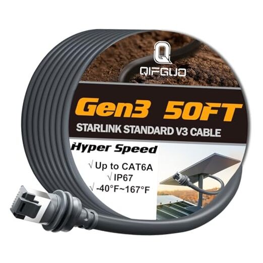 Starlink Cable - Starlink Gen 3 Cable 2000Mbps High-Speed Replacement V3 50FT