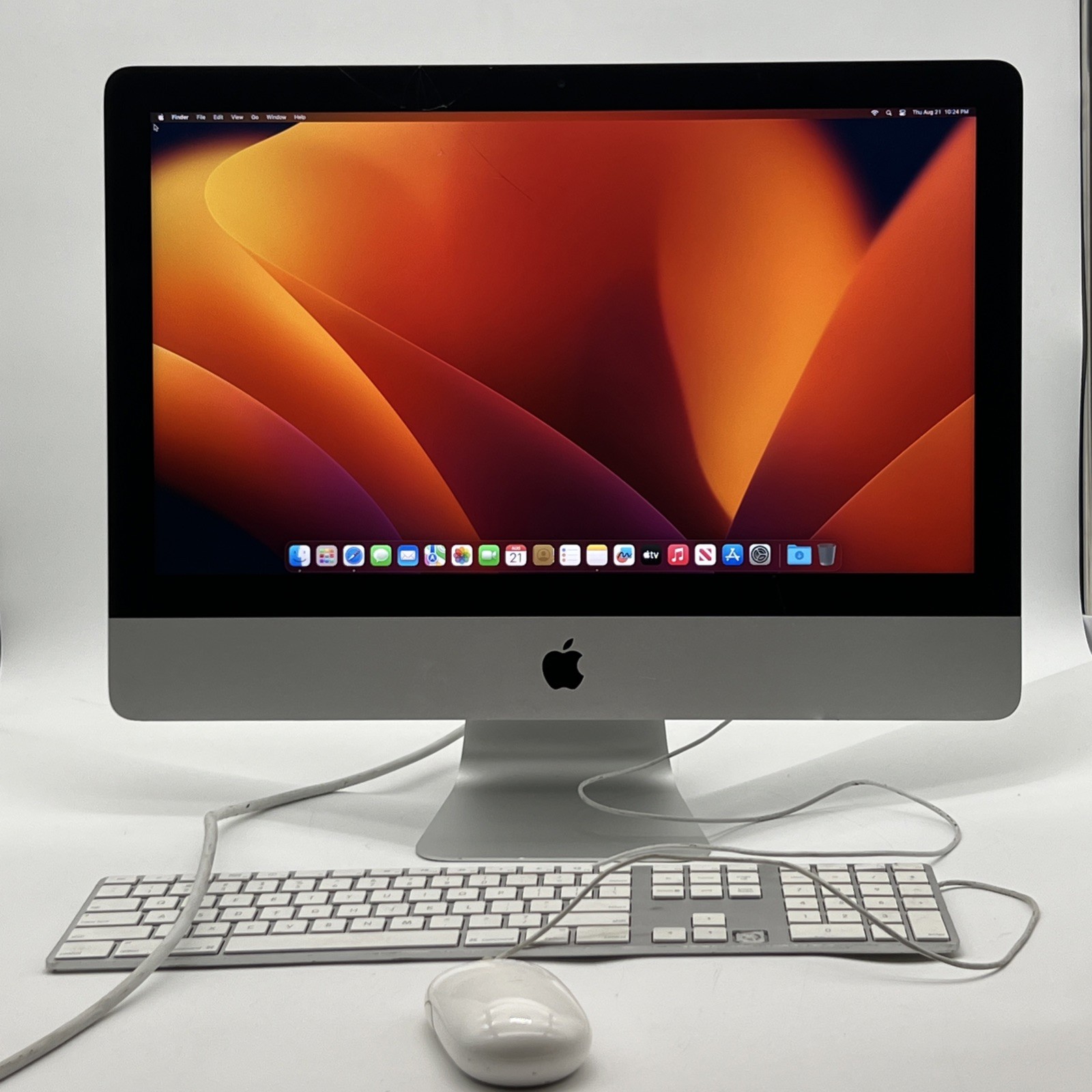 Apple iMac A1418 21.5” All-in-One / Clean macOS / Cracked Glass - STRIPE / USB-C